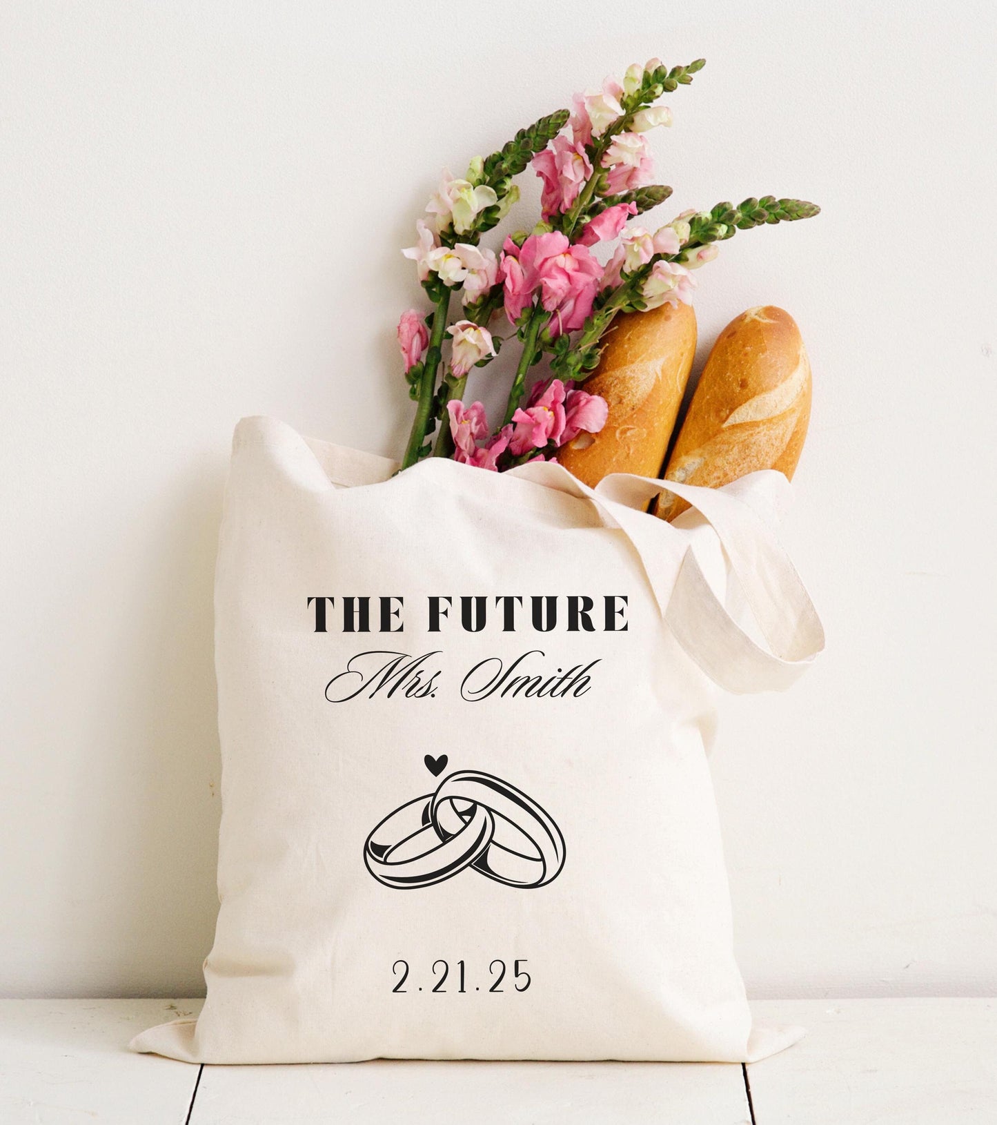 Personalized Bride Tote | Custom Future Mrs. Bag | Bridal Shower Gift | Bride-to-Be Wedding Tote