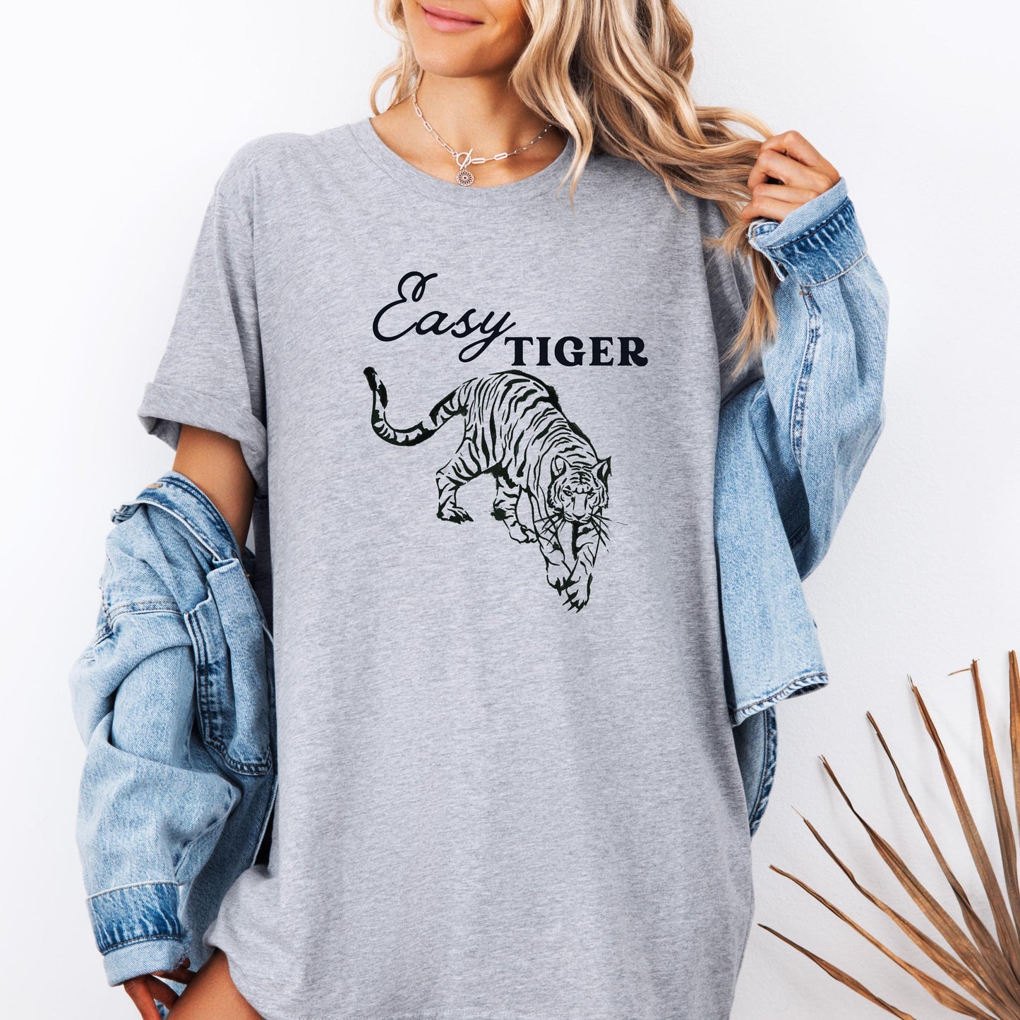 Easy Tiger Retro Shirt โ 90s Rocker Graphic Tee, Vintage Trendy Aesthetic, Bella Canvas Unisex T-Shirt