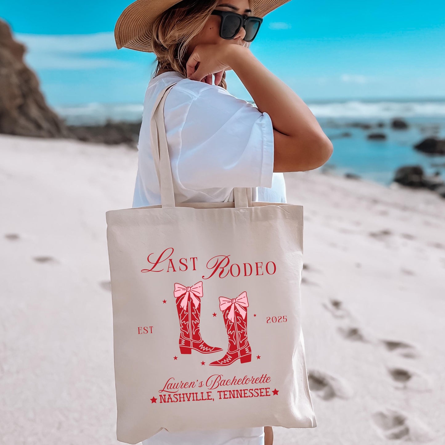 Last Rodeo Bachelorette Tote Bag, Nashville Cowgirl Theme, Bride’s Last Ride Party Favor, Western Bachelorette Gift Bag