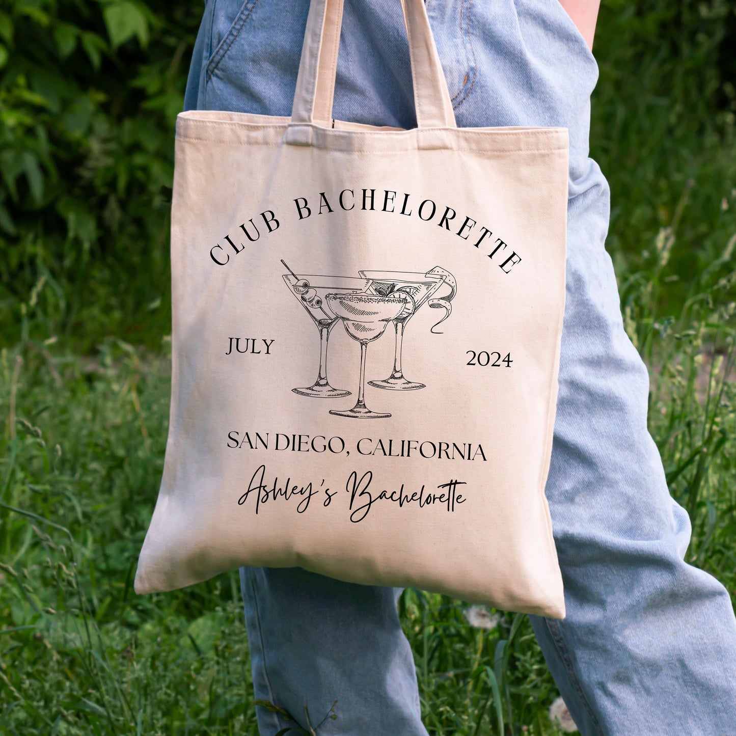 Custom Bachelorette or Birthday Tote | Personalized Travel Gift Bag for Bridesmaids & Friends