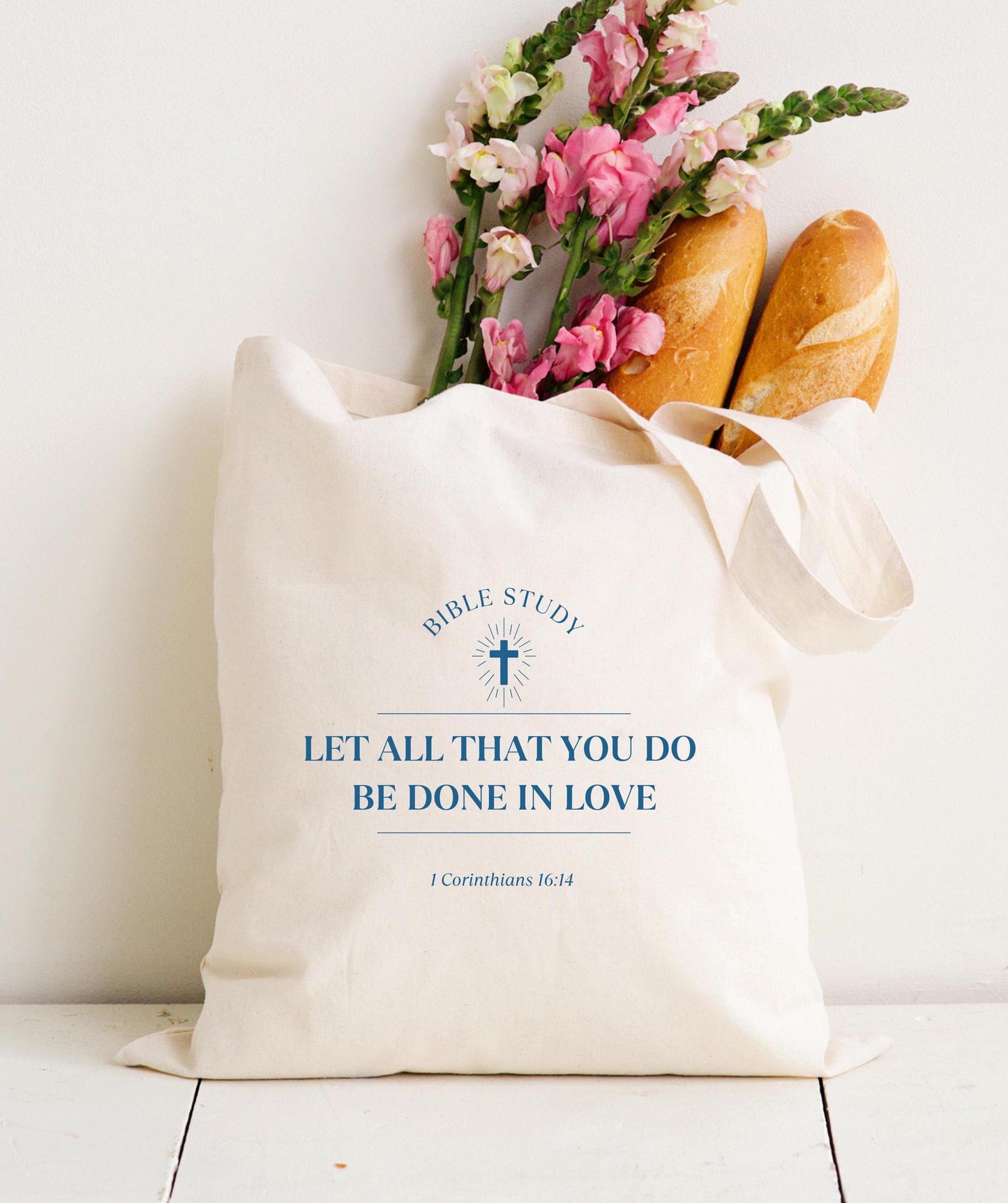 Bible Verse Tote Bag, Christian Scripture Gift, Faith-Based Canvas Bag, Religious Tote, Jesus Lover Gift, Bible Study Bag