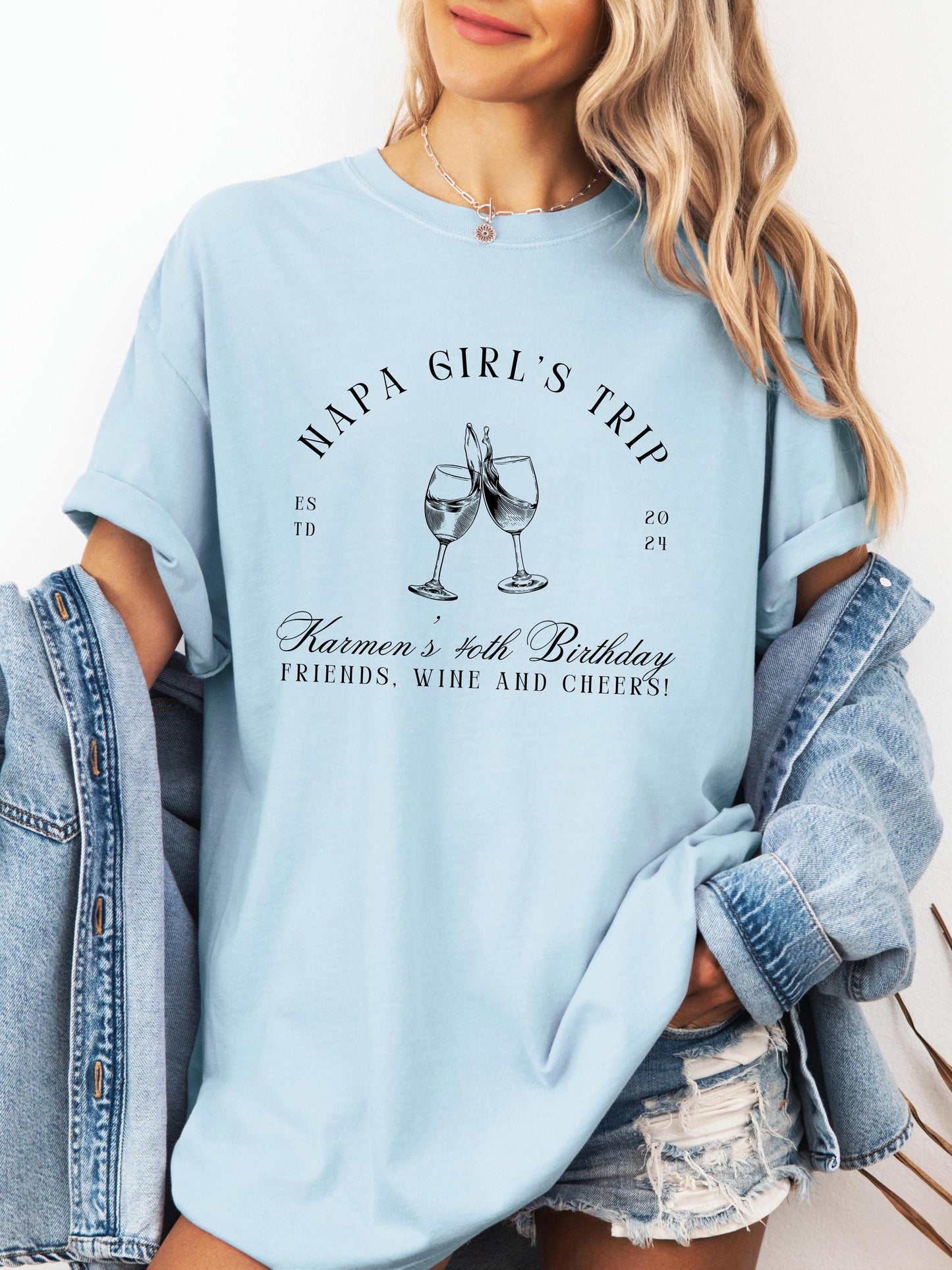 Napa Wine Tasting Shirt, Girls Weekend Custom Tee, Bachelorette Wine Trip Shirt, Vineyard Crew T-Shirt, Wine Lover Gift for Her