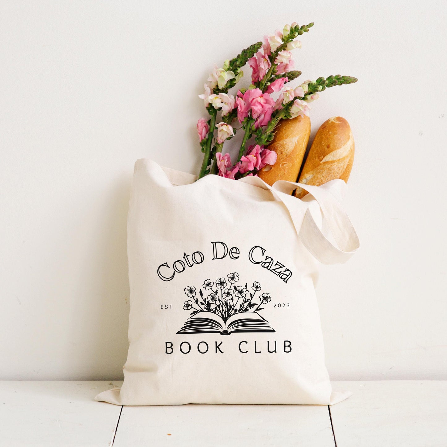 Custom Book Club Tote | Personalized Library Bag | Book Lover Gift | Reading Club Canvas Bag