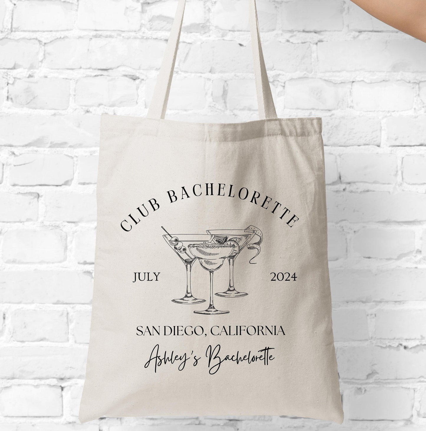 Custom Bachelorette or Birthday Tote | Personalized Travel Gift Bag for Bridesmaids & Friends