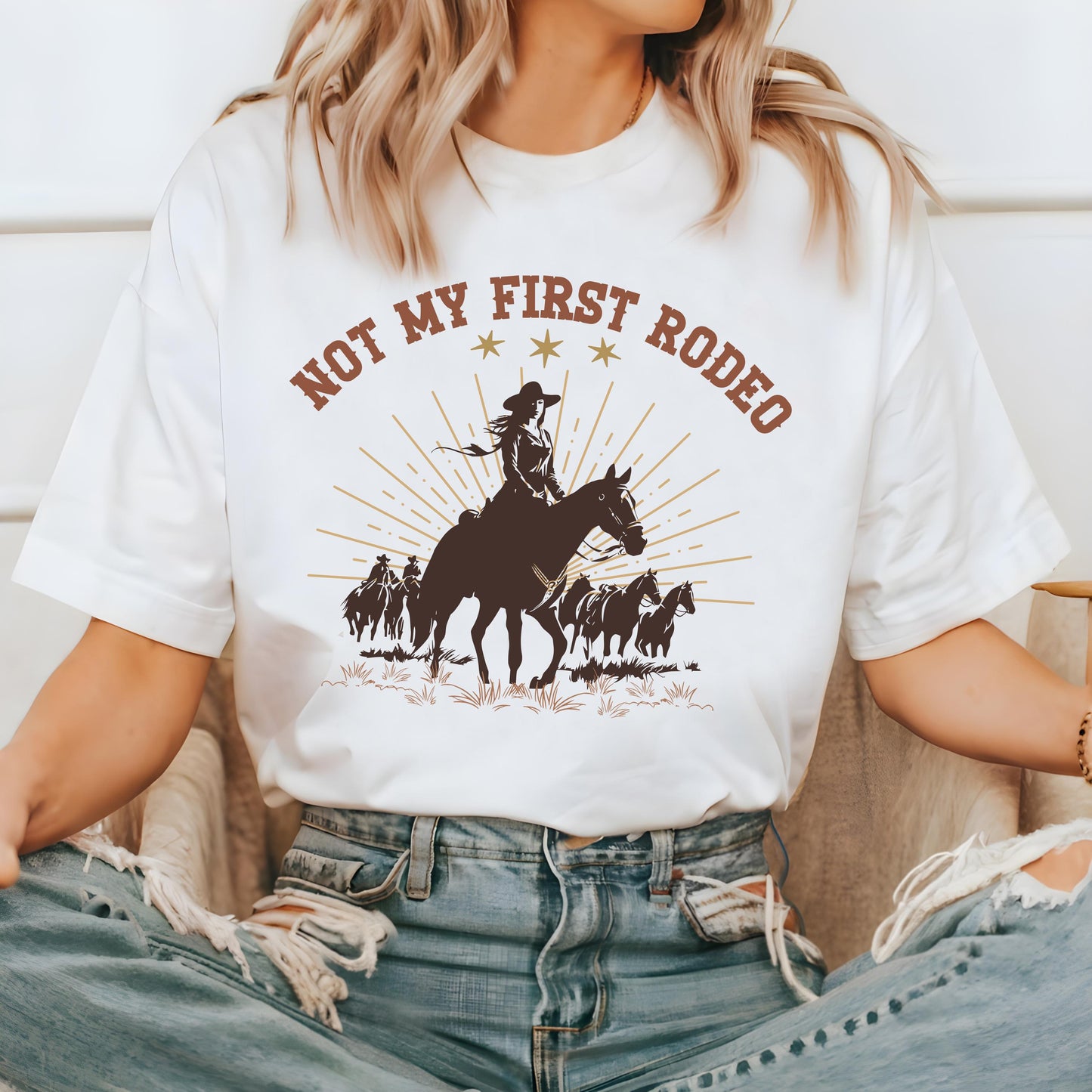 Country Western Shirt - Not My First Rodeo, Cowgirl, Horse, Country Music Shirt, Comfort Colors for Her