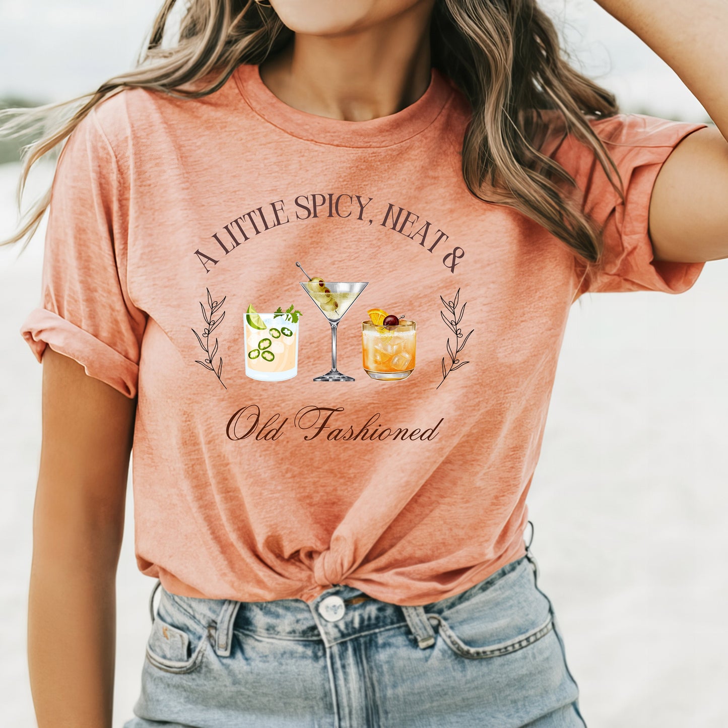 Funny Cocktail Shirt, Whiskey Old Fashioned Tee, Spicy Margarita Shirt, Womenâs Drinking Shirt, Bella Canvas Unisex Tee, Bar Shirt