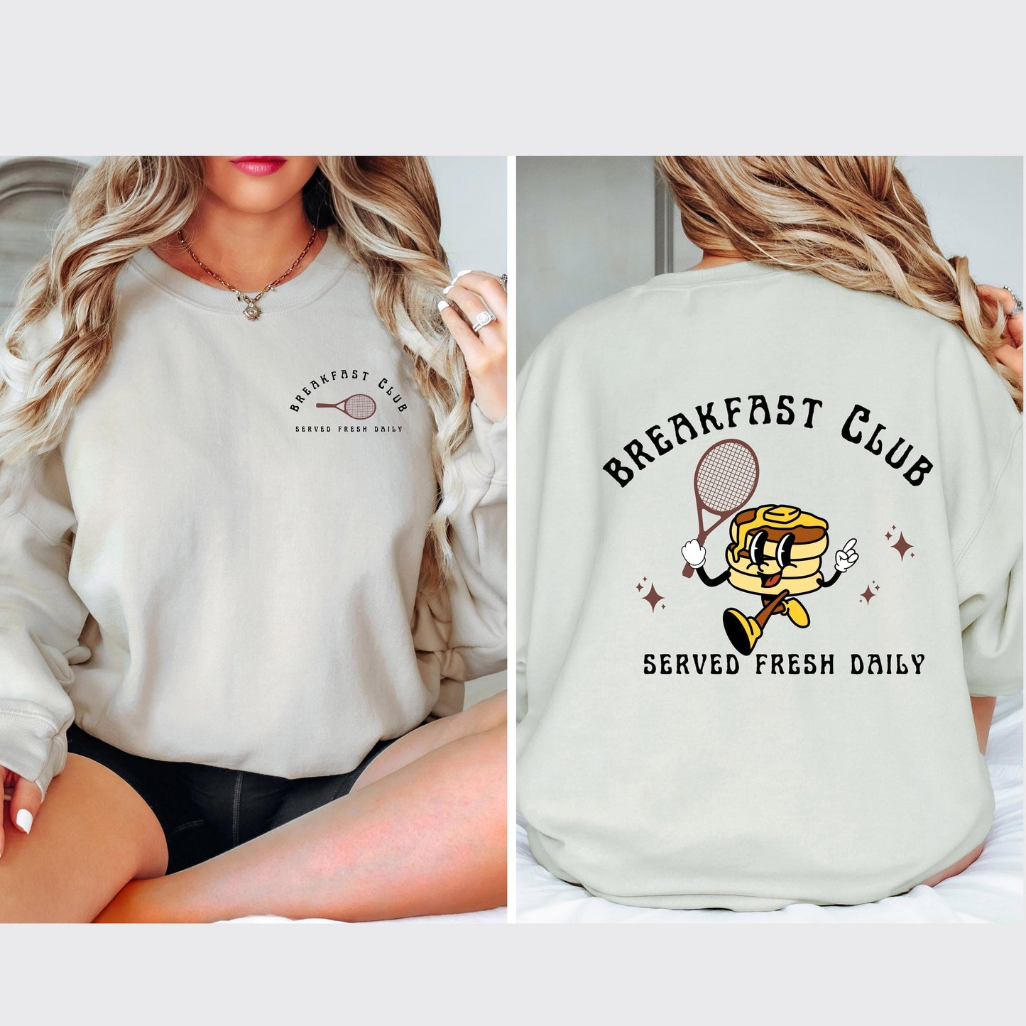Tennis and Pancakes Sweatshirt, Retro Tennis Crewneck, Sporty Brunch Lover Gift, Vintage Breakfast Club Shirt, Tennis Girl Pullover