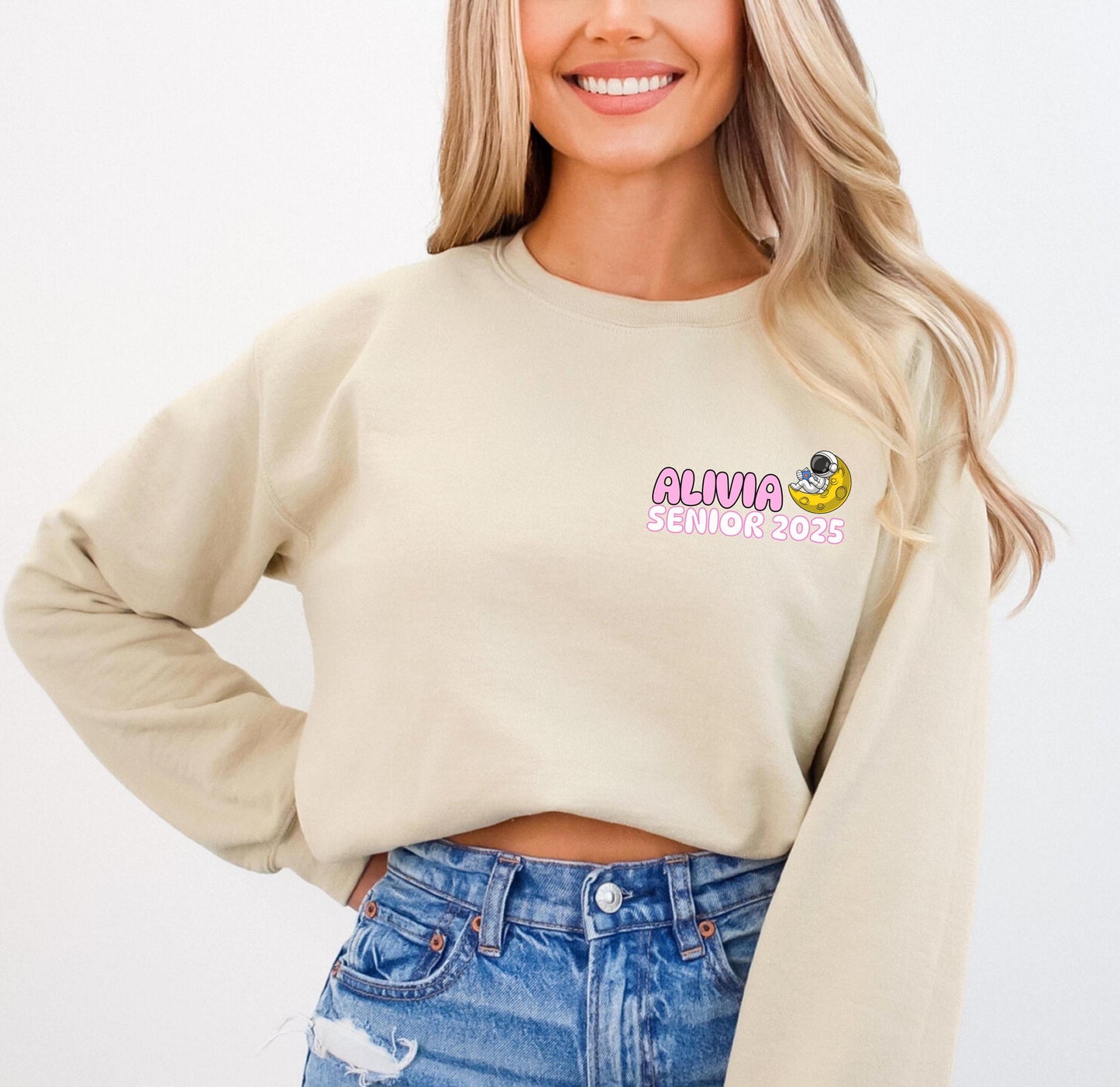 Senior Class 2025 Sweatshirt | Space Theme Crewneck | Personalized Graduation Gift