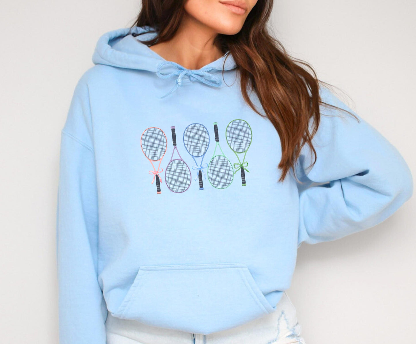 Pastel Tennis Hoodie - Cute Tennis Sweatshirt - Tennis Player Gift - Cozy Unisex Hoodie - Spring Tennis Outfit - Tennis Lover Gift