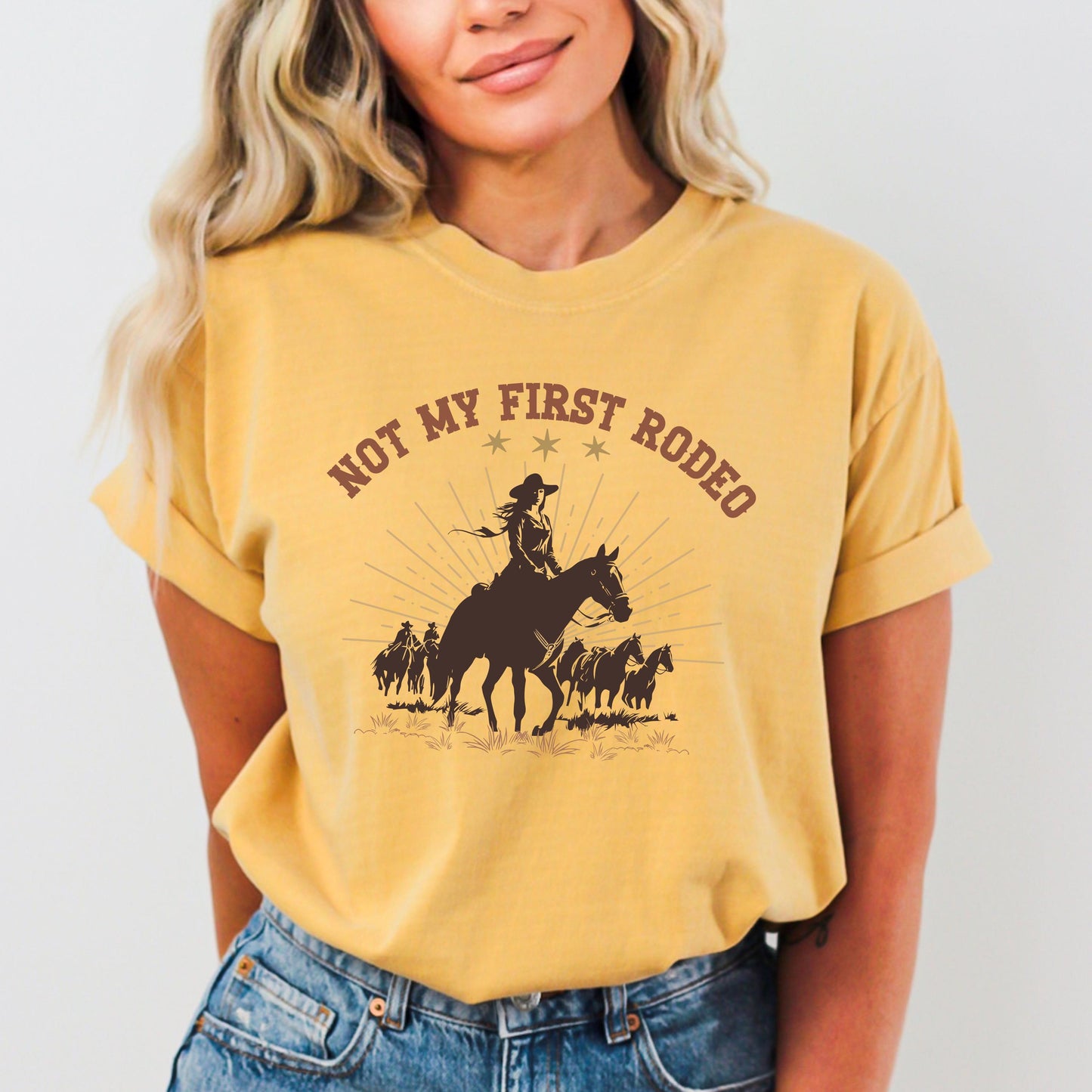 Country Western Shirt - Not My First Rodeo, Cowgirl, Horse, Country Music Shirt, Comfort Colors for Her