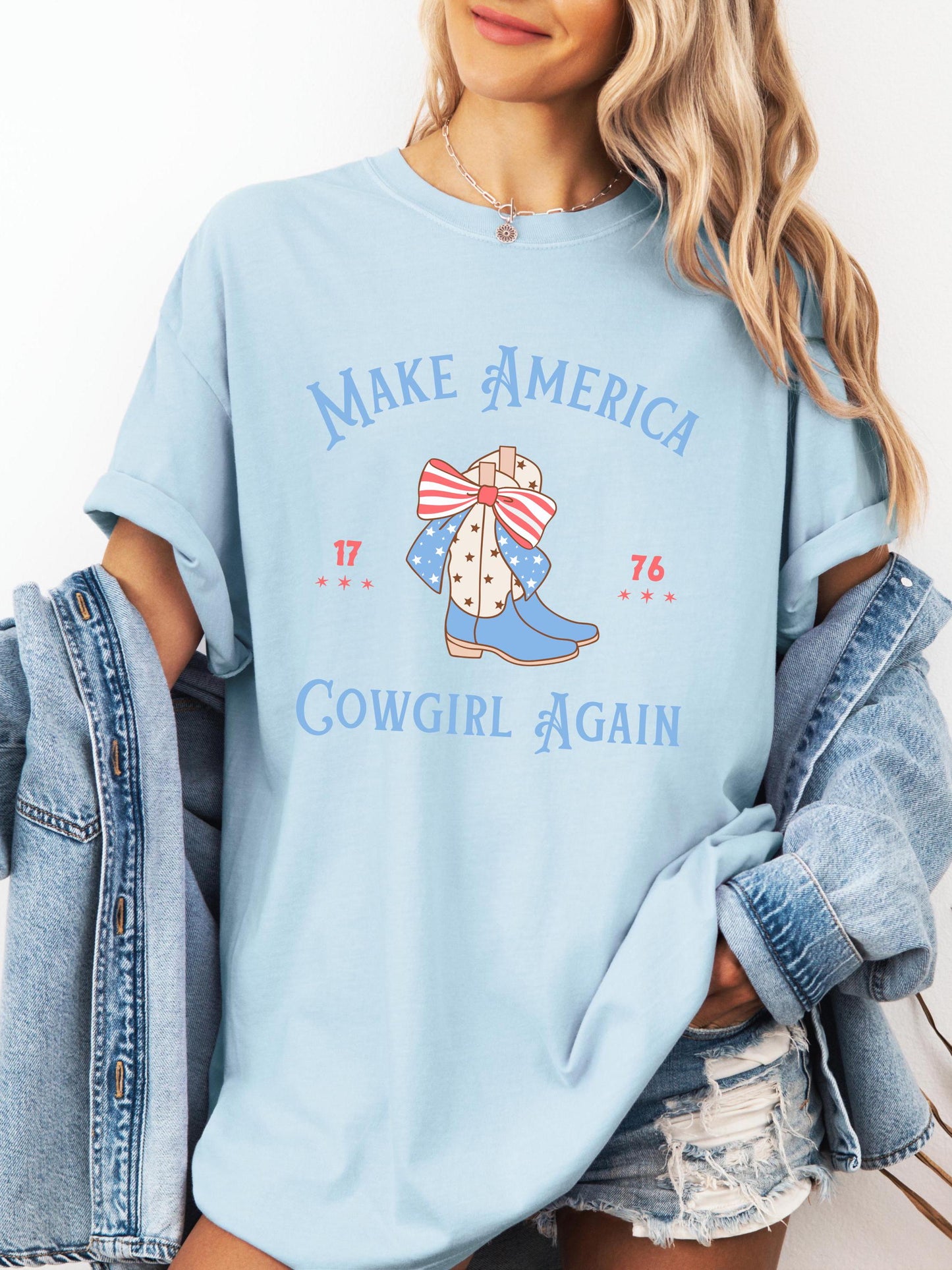 Country Western Shirt, Make America Cowgirl Again, Rodeo, Country Music Concert Outfit for Her - Comfort Colors
