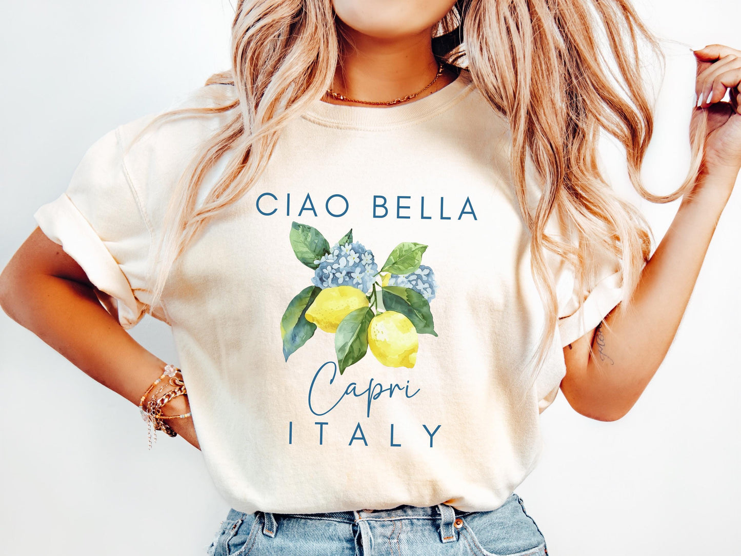 Capri Italy Shirt, Amalfi Coast Shirt Lemon Shirt - Europe Gift Shirt for Her - Comfort Colors
