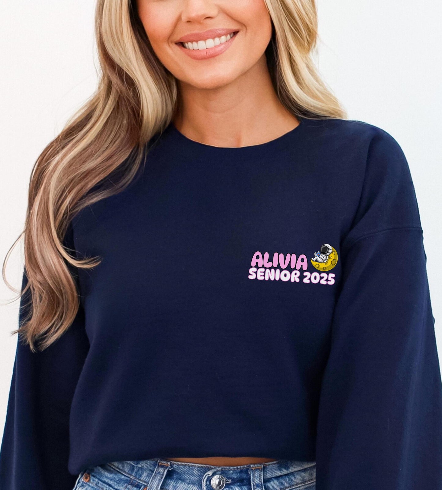 Senior Class 2025 Sweatshirt | Space Theme Crewneck | Personalized Graduation Gift