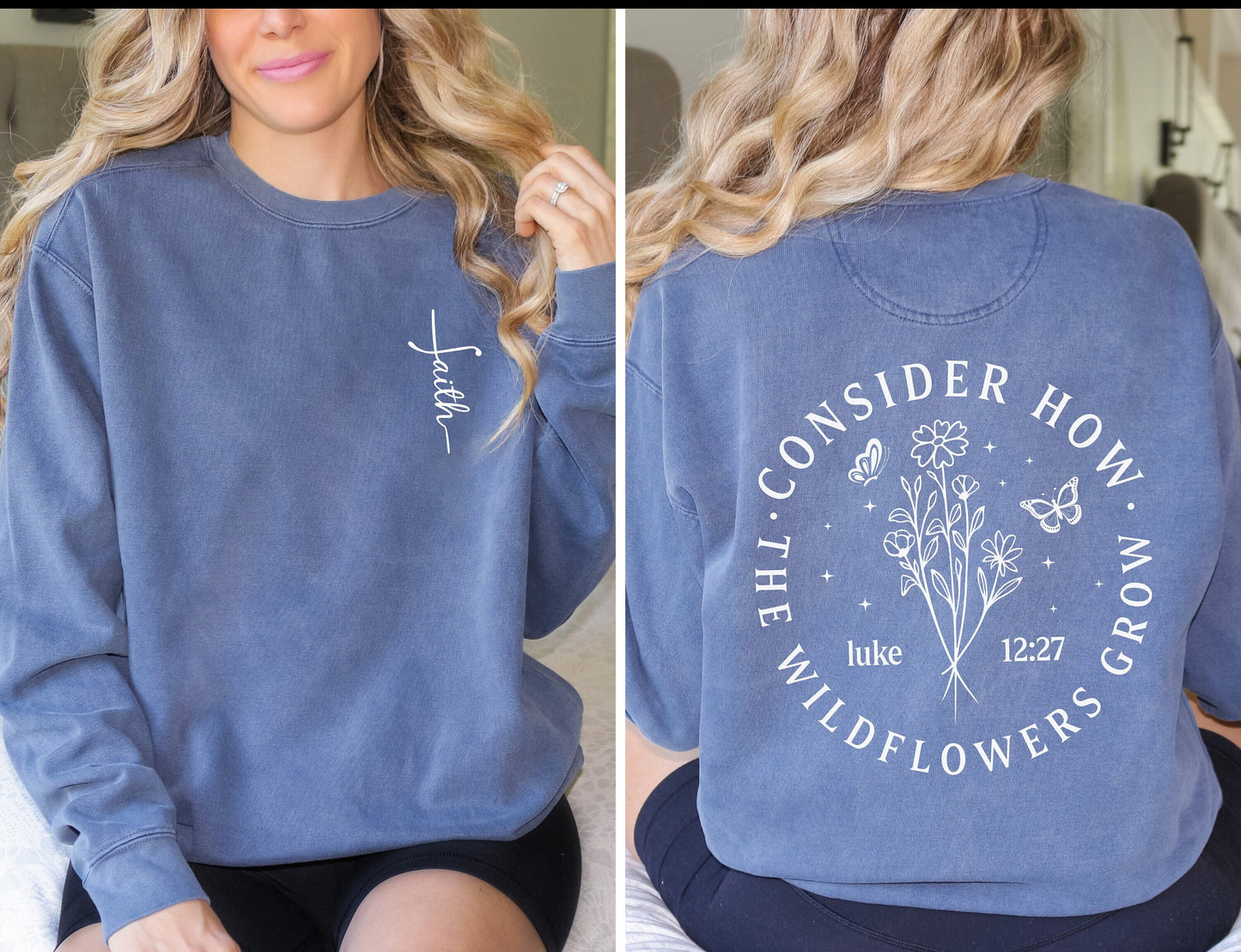 Christian Sweatshirt for Women, Comfort Colors Crewneck, Bible Verse Gift, Faith-Based Apparel, Trendy Jesus Shirt, Religious Gift