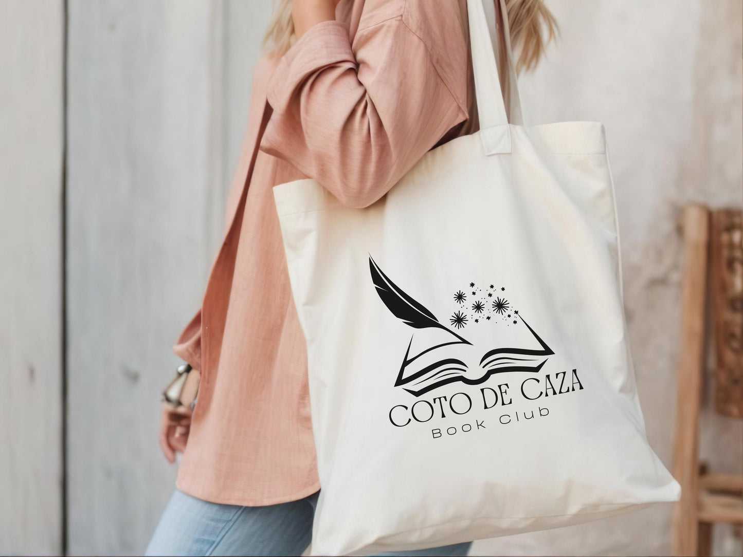 Personalized Book Club Tote | Custom Reading Bag | Book Lover Gift | Library Tote β Two Colors
