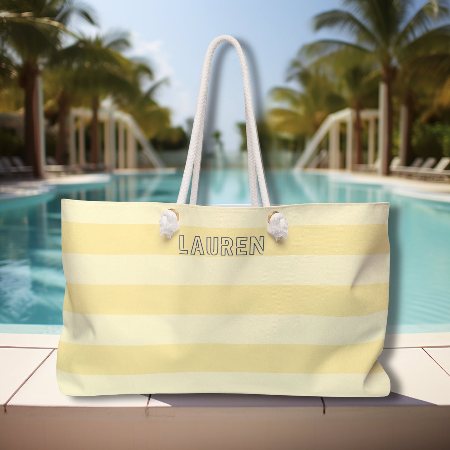 Personalized Beach Bag Tote Gift for Her, Monogrammed Gift Bag, Girl's Trip Bag, Party Favor Tote, Vacation or Weekend Getaway Tote