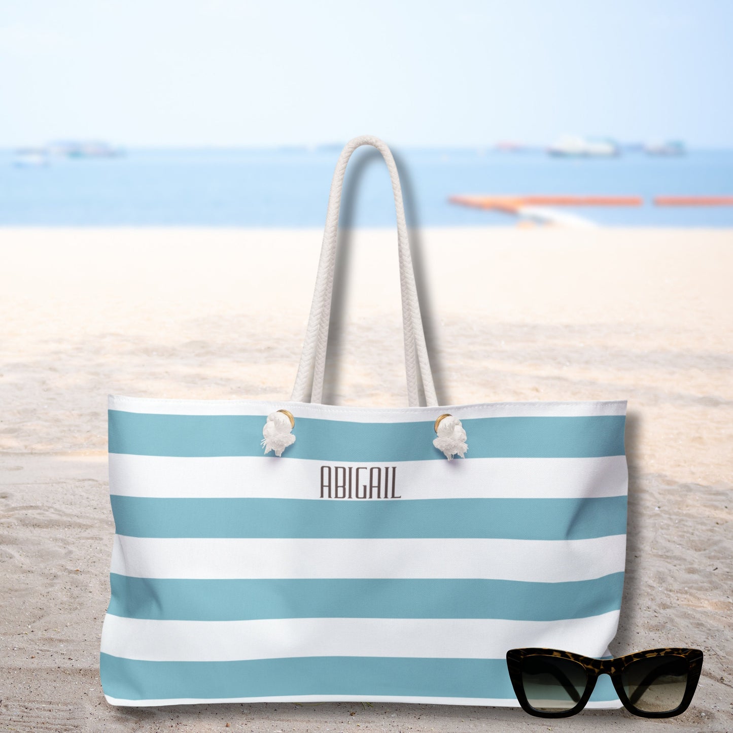 Personalized Beach Bag Tote Gift for Her, Monogrammed Gift Bag, Girl's Trip Bag, Party Favor Tote, Vacation or Weekend Getaway Tote