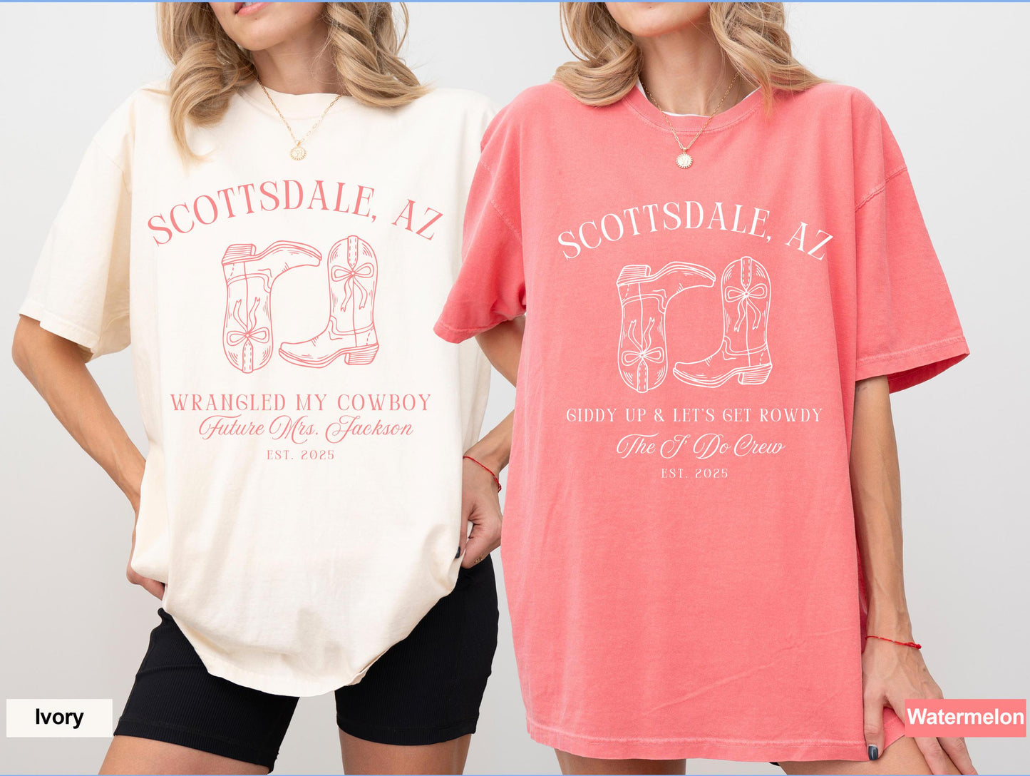 Custom Bachelorette Shirts Boots and Bows Bach Party Tee Bride and Crew Matching Shirts Country Western Bachelorette Personalized Shirt