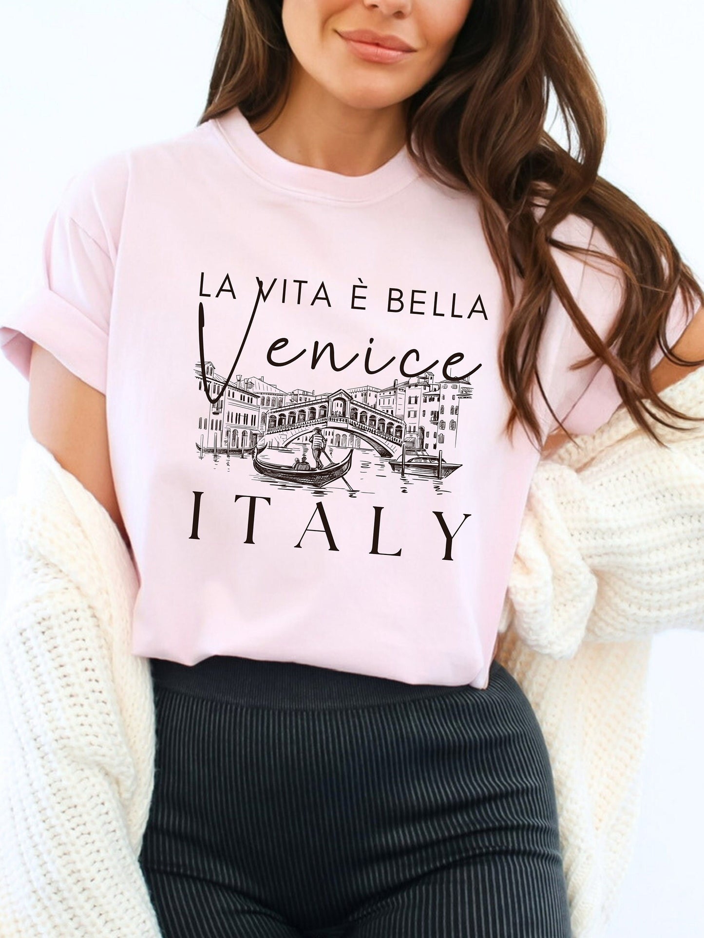 Venice Italy T-Shirt - Oversized Travel Tee - Comfort Colors Graphic Shirt - European Vacation Gift