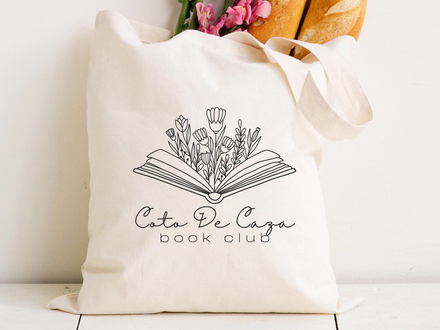 Personalized Book Club Tote | Custom Library Bag | Book Lover Gift | Reading Club Canvas Bag