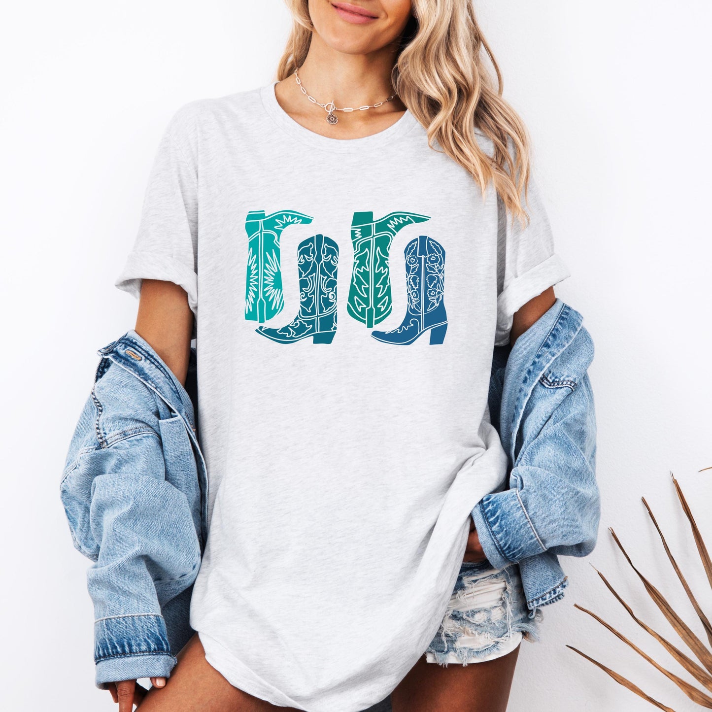 Cowboy Boots Western Shirt, Country Concert Tee, Rodeo Graphic Tee, Vintage Western T-Shirt, Bella Canvas Cowgirl Outfit