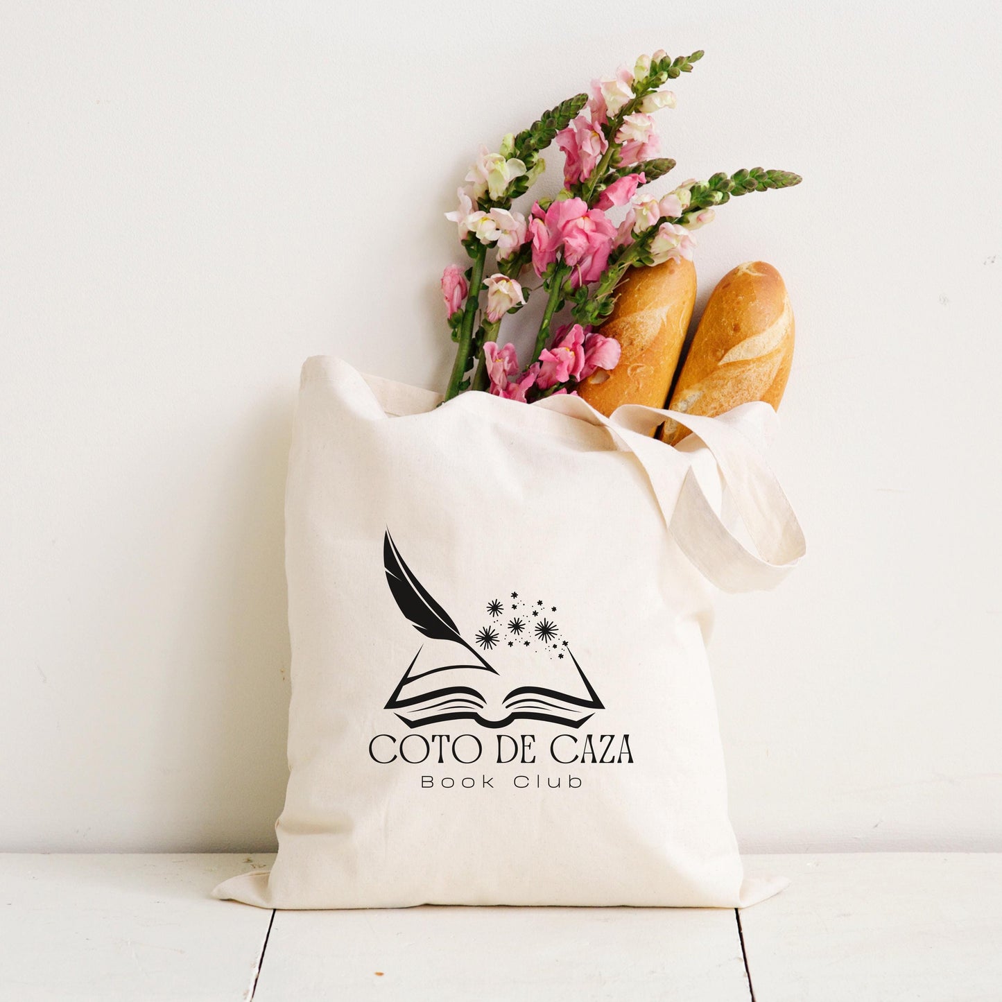 Personalized Book Club Tote | Custom Reading Bag | Book Lover Gift | Library Tote β Two Colors