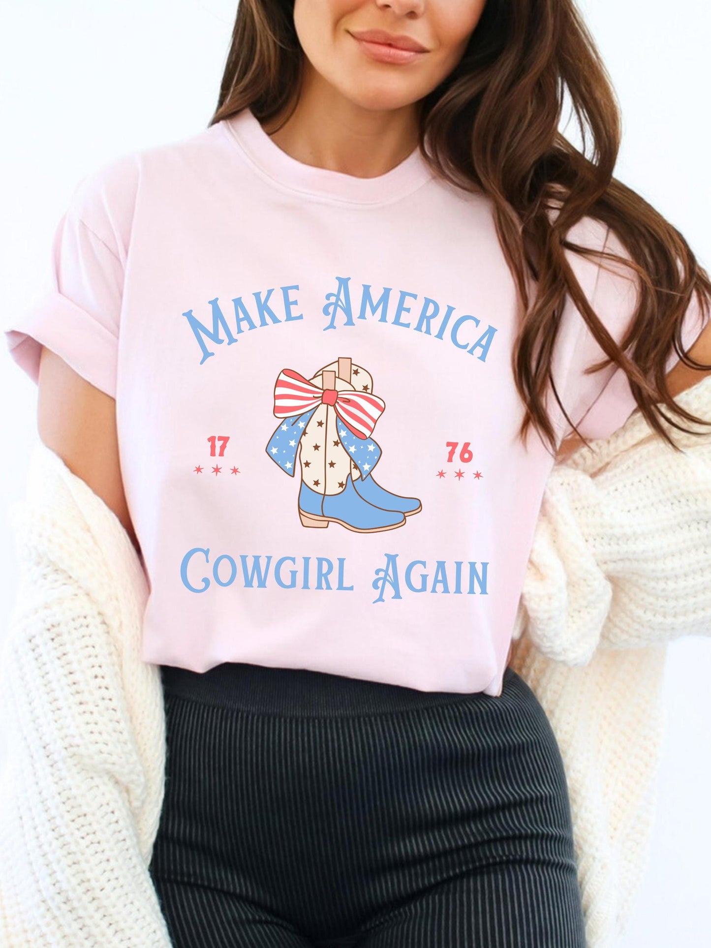 Country Western Shirt, Make America Cowgirl Again, Rodeo, Country Music Concert Outfit for Her - Comfort Colors