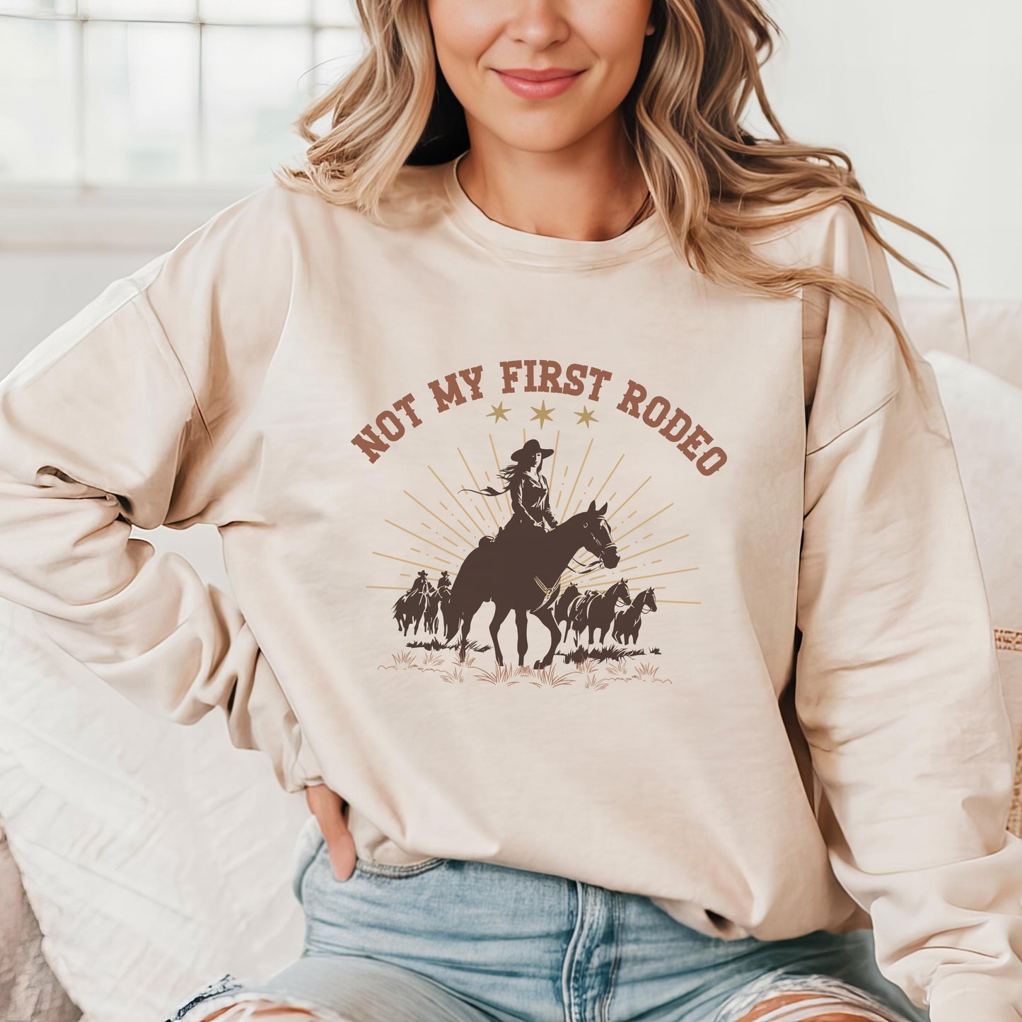 Country Western Sweatshirt, Rodeo Cowgirl Sweatshirt, Horse Girl Sweatshirt, Ranch Sweatshirt