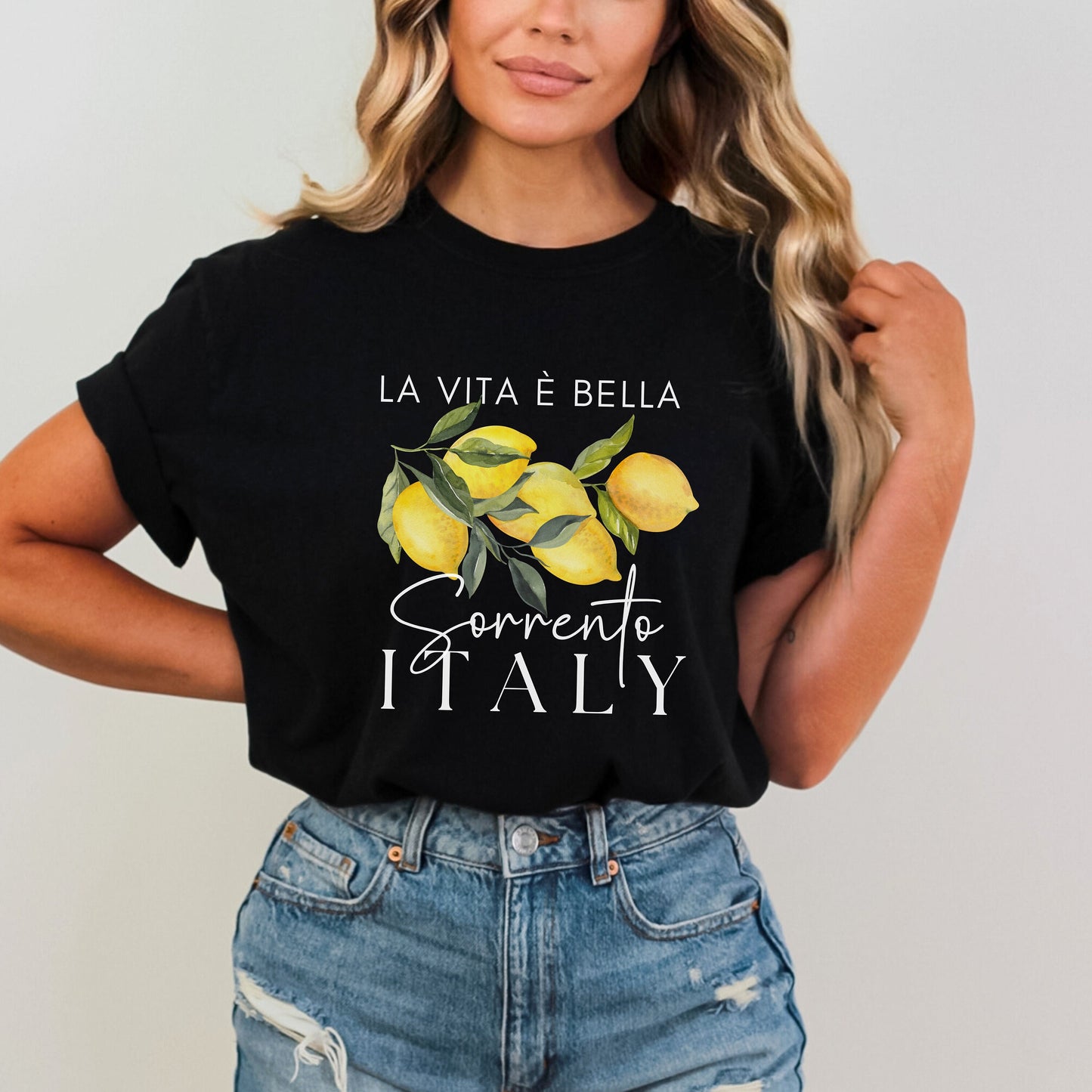 Italy Shirt, Sorrento Italy Lemon Womens Tee, Amalfi Coast, Italy T-shirt, Comfort Colors Lemon Tee