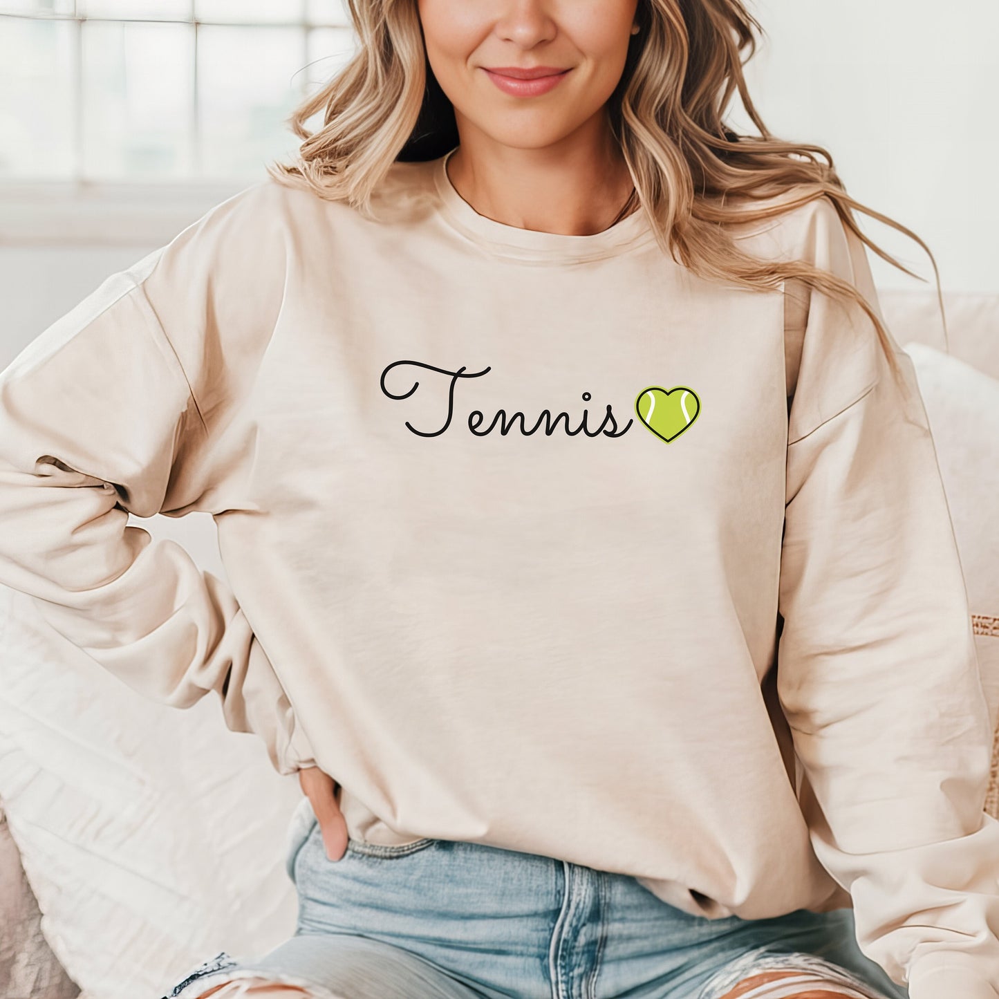 Tennis Sweatshirt for Women, Tennis Club Crewneck, Tennis Lover Gift For Her, Trendy Tennis Unisex Sweater