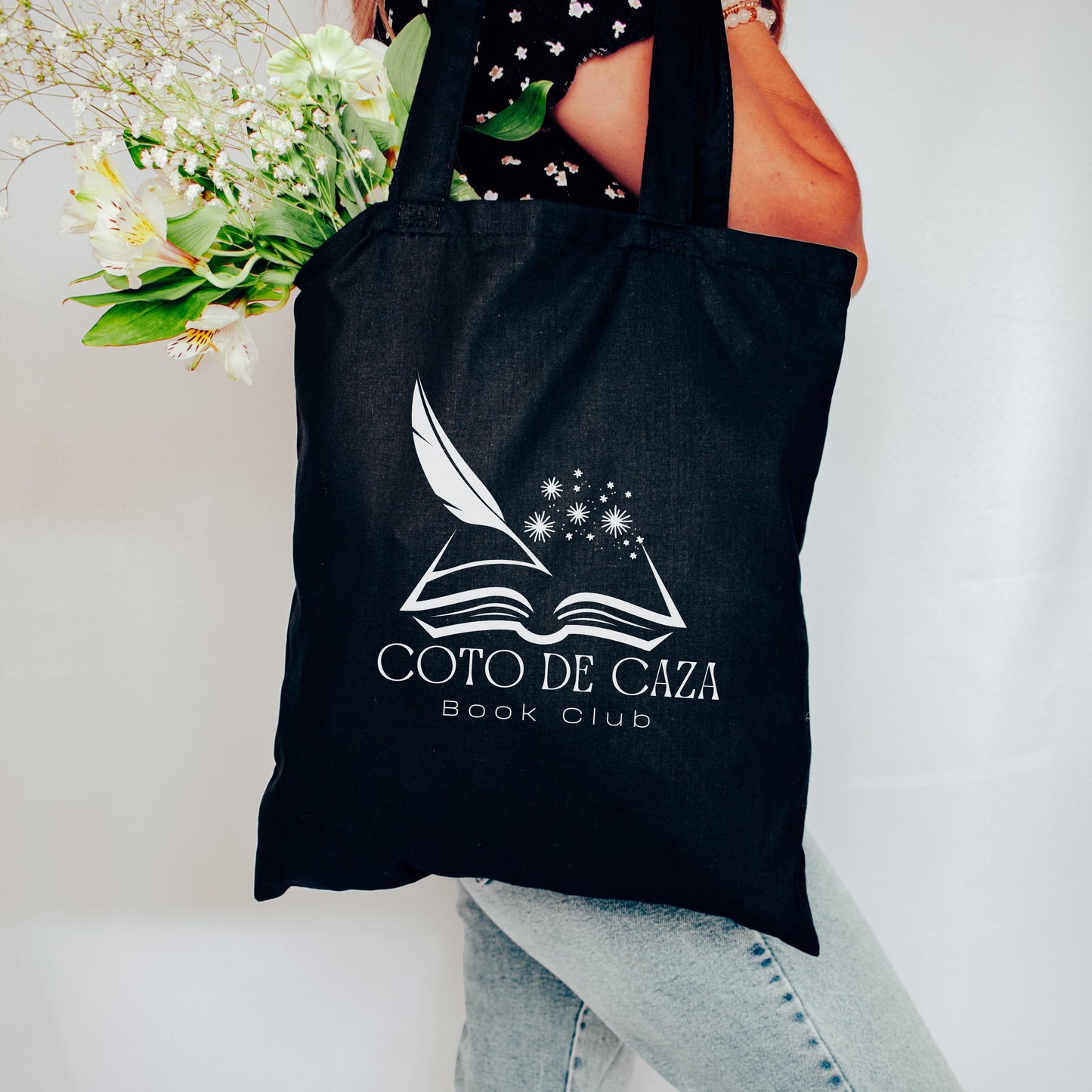 Personalized Book Club Tote | Custom Reading Bag | Book Lover Gift | Library Tote β Two Colors