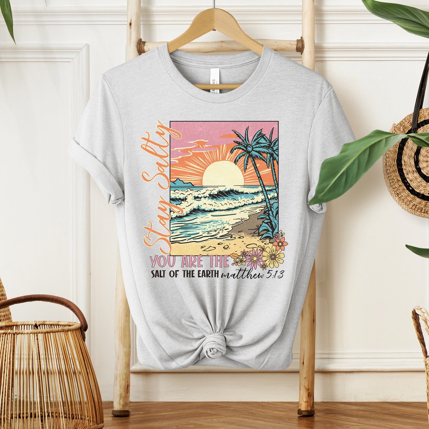 Stay Salty Christian Shirt, Bible Verse T-Shirt, Faith-Based Gift, Jesus Tee, Salt and Light Shirt, Scripture Quote Religious Tee