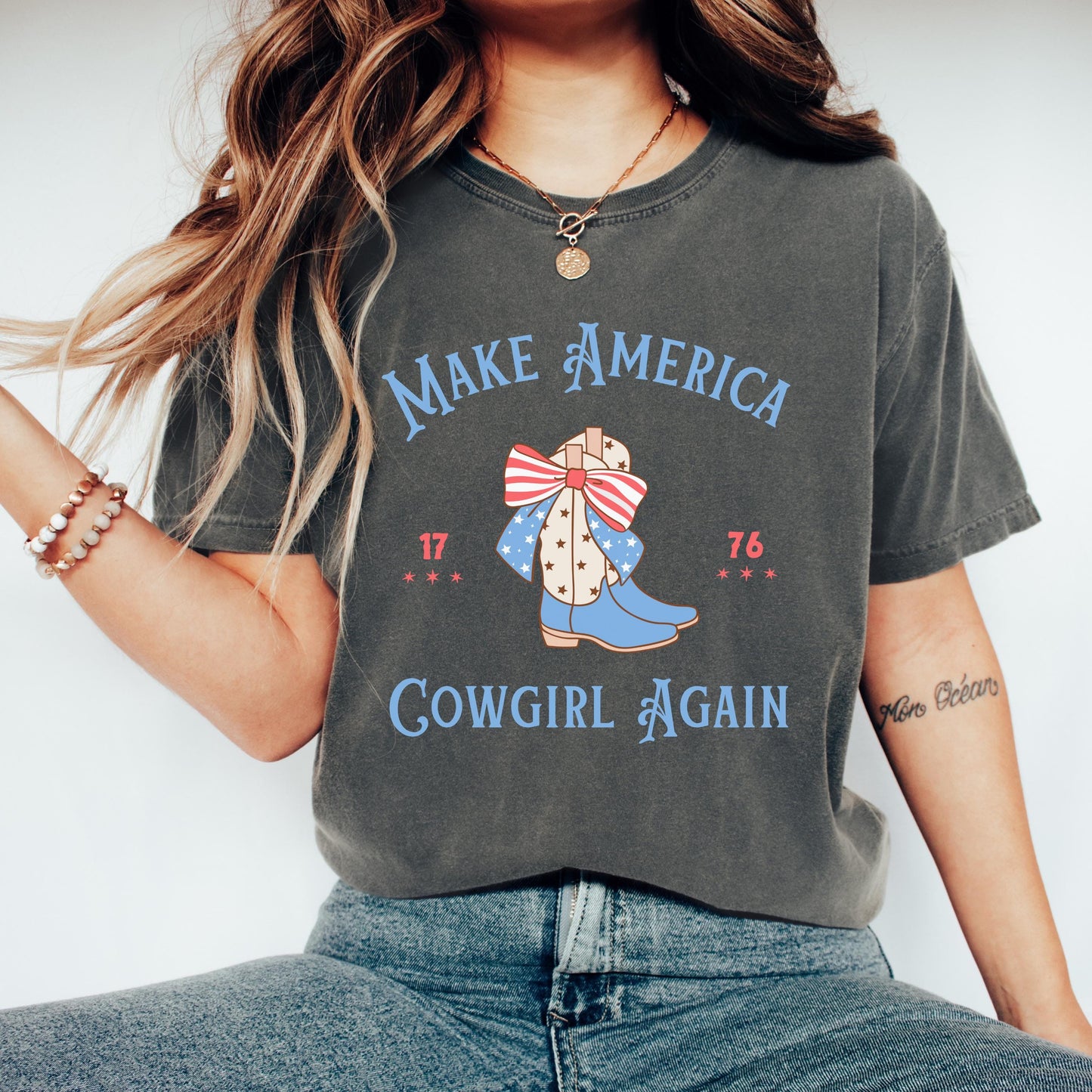 Country Western Shirt, Make America Cowgirl Again, Rodeo, Country Music Concert Outfit for Her - Comfort Colors