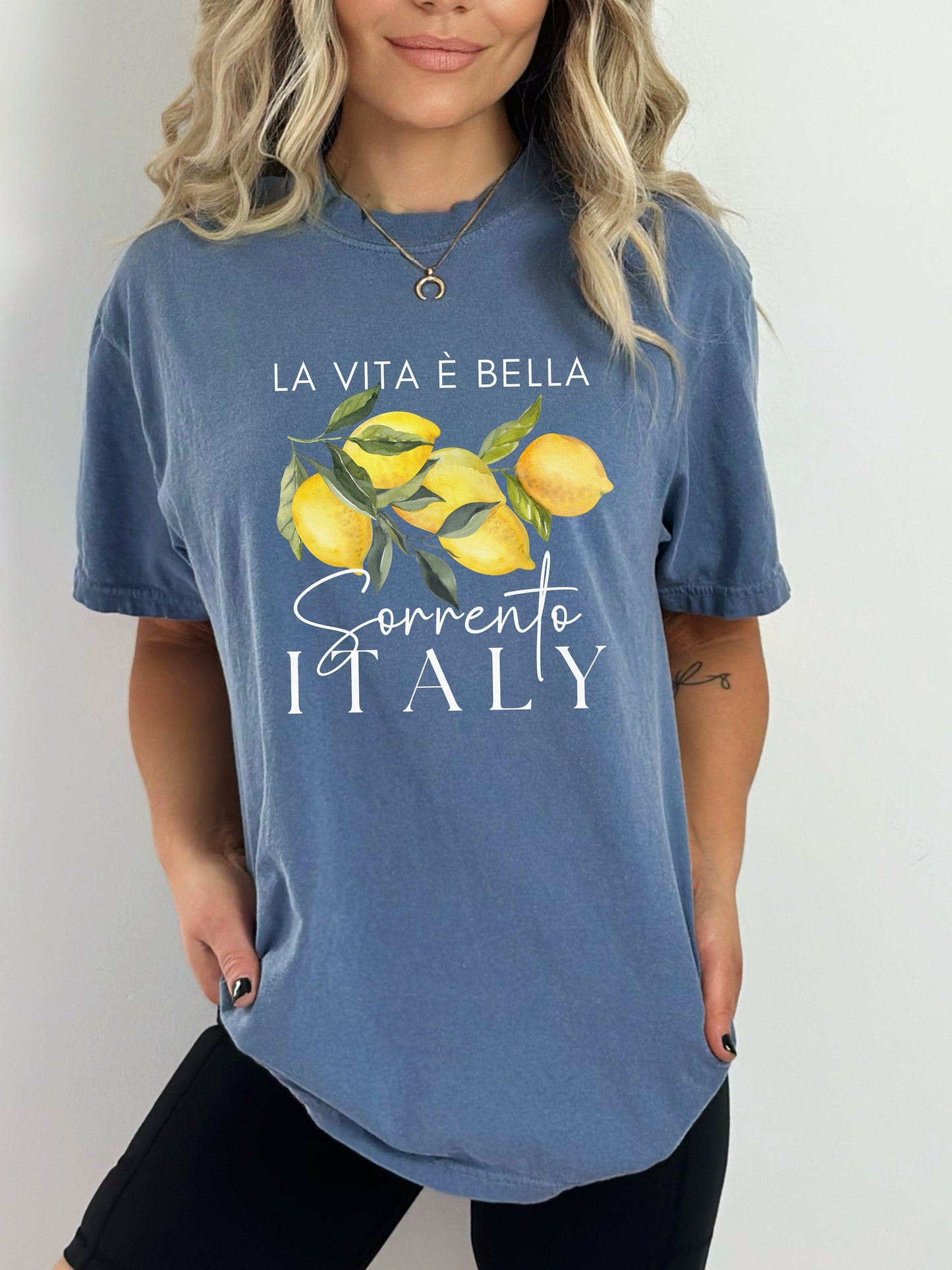 Italy Shirt, Sorrento Italy Lemon Womens Tee, Amalfi Coast, Italy T-shirt, Comfort Colors Lemon Tee