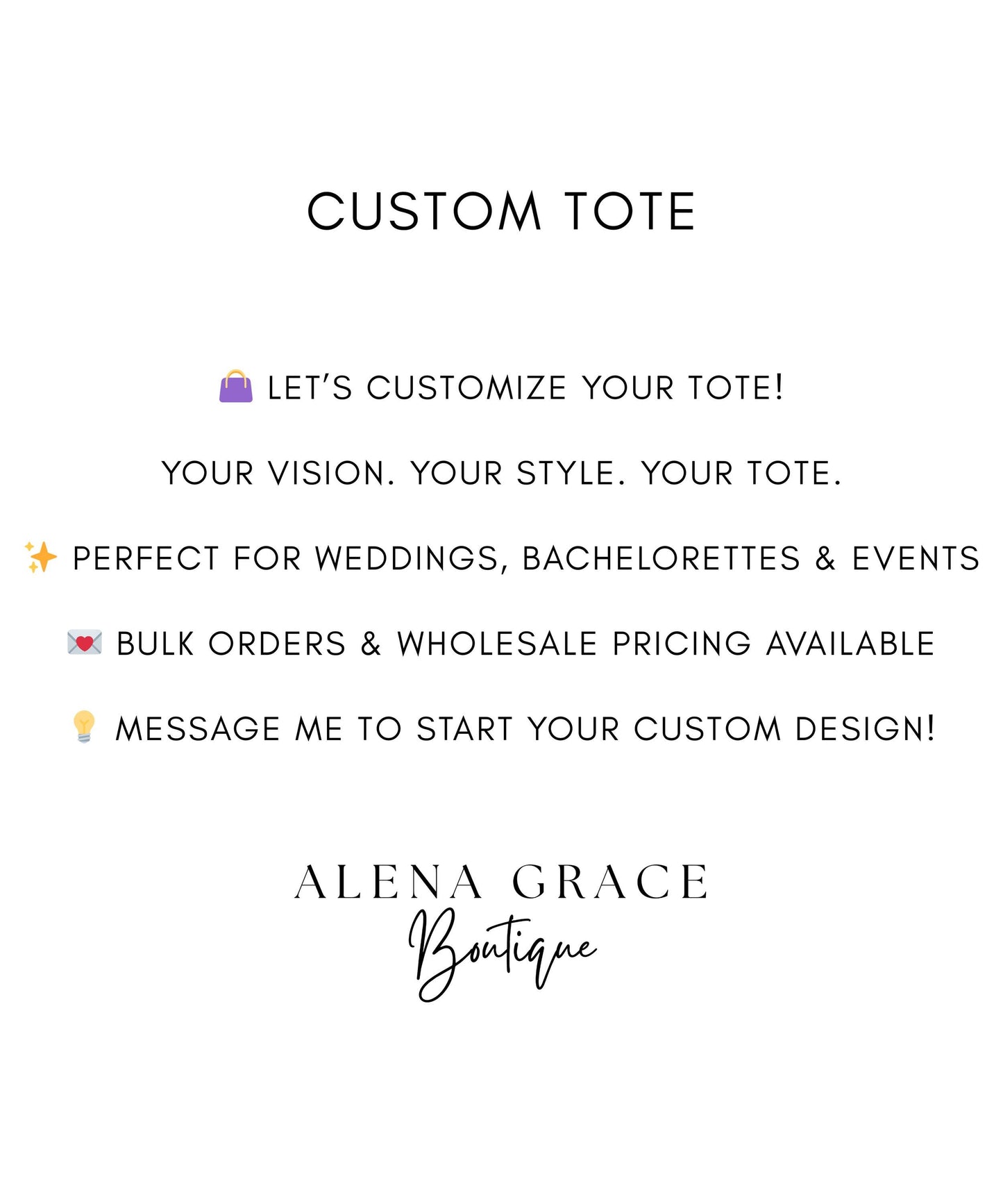 Custom Wedding Tote Bag, Personalized Event Totes, Bulk Order Gift Bags, Custom Text Design, Wholesale Tote Bags for Retailers