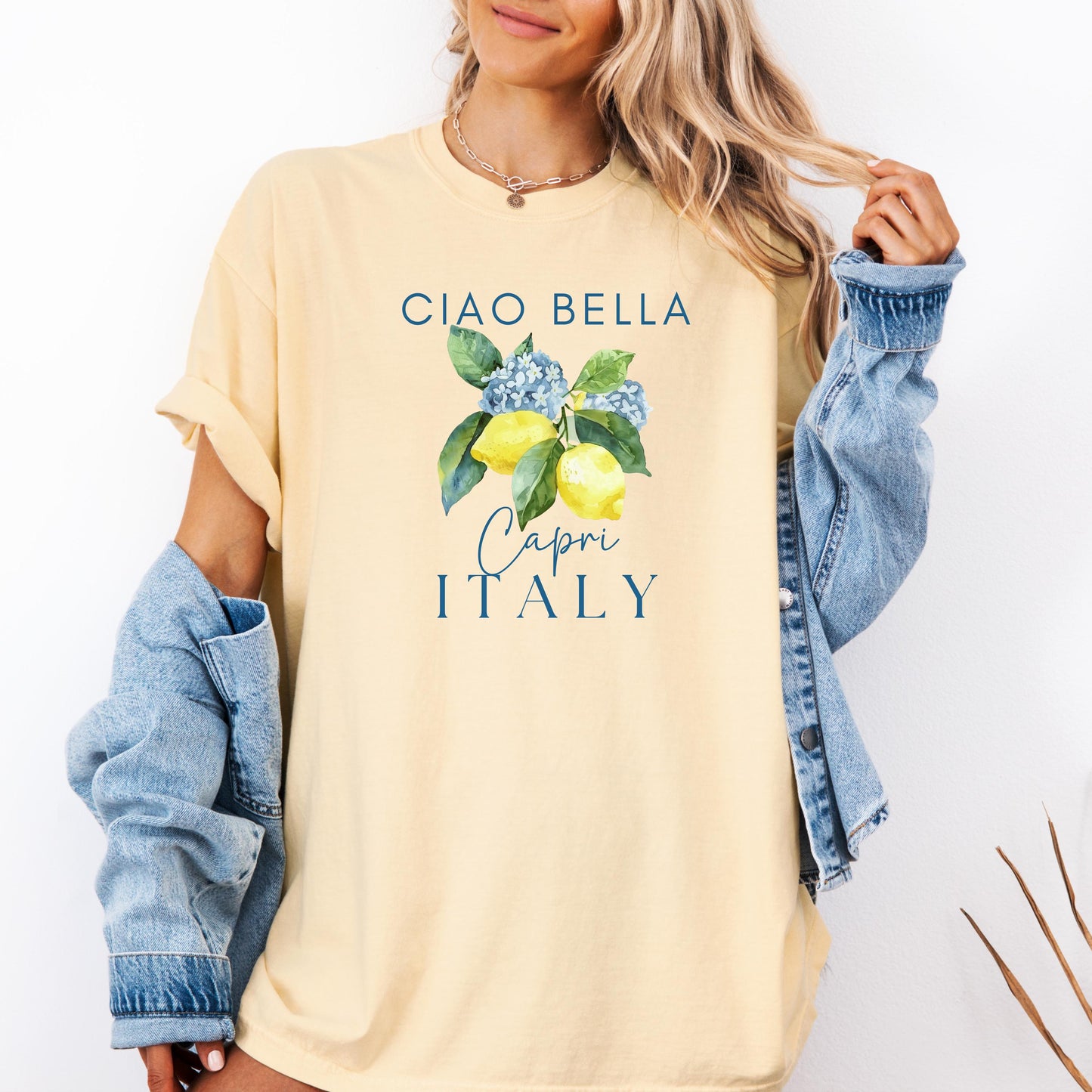 Capri Italy Shirt, Amalfi Coast Shirt Lemon Shirt - Europe Gift Shirt for Her - Comfort Colors