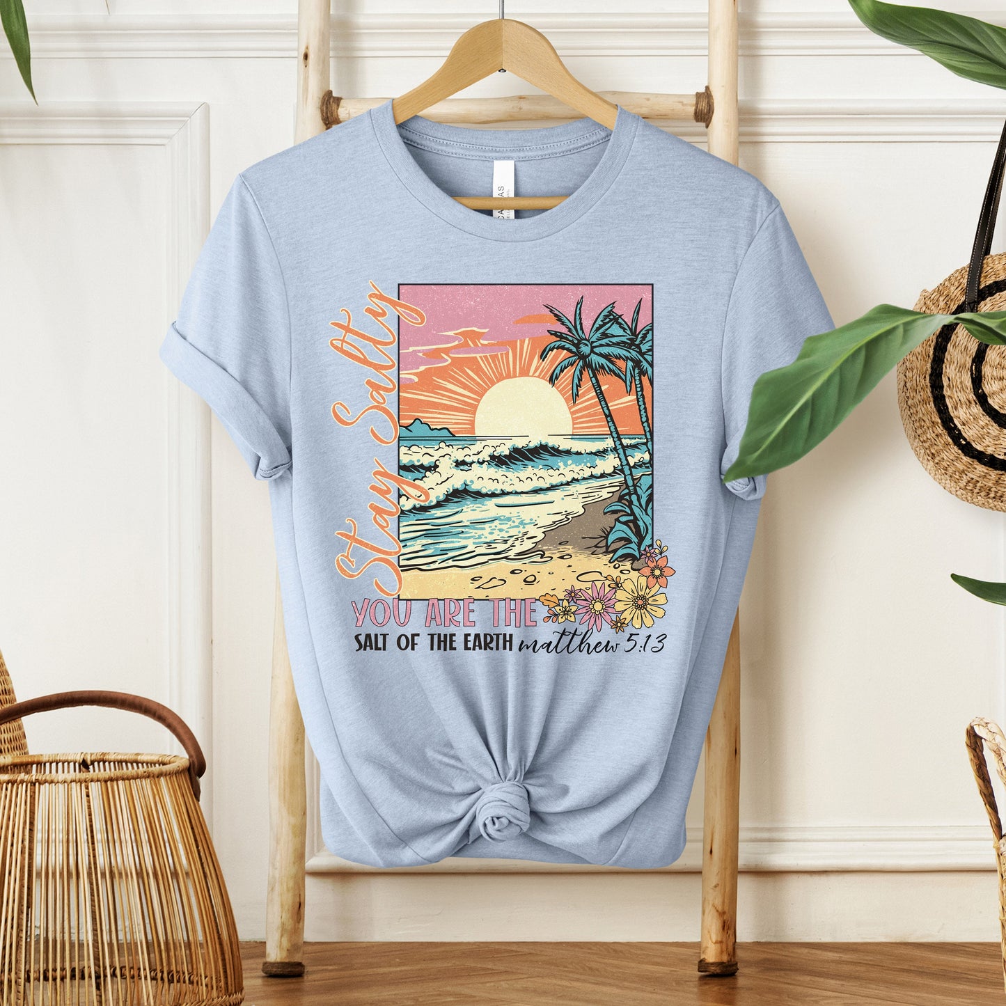 Stay Salty Christian Shirt, Bible Verse T-Shirt, Faith-Based Gift, Jesus Tee, Salt and Light Shirt, Scripture Quote Religious Tee