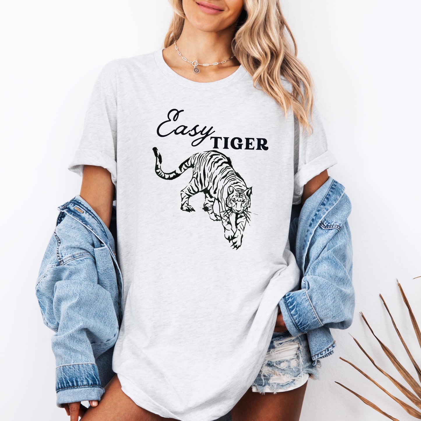 Easy Tiger Retro Shirt โ 90s Rocker Graphic Tee, Vintage Trendy Aesthetic, Bella Canvas Unisex T-Shirt