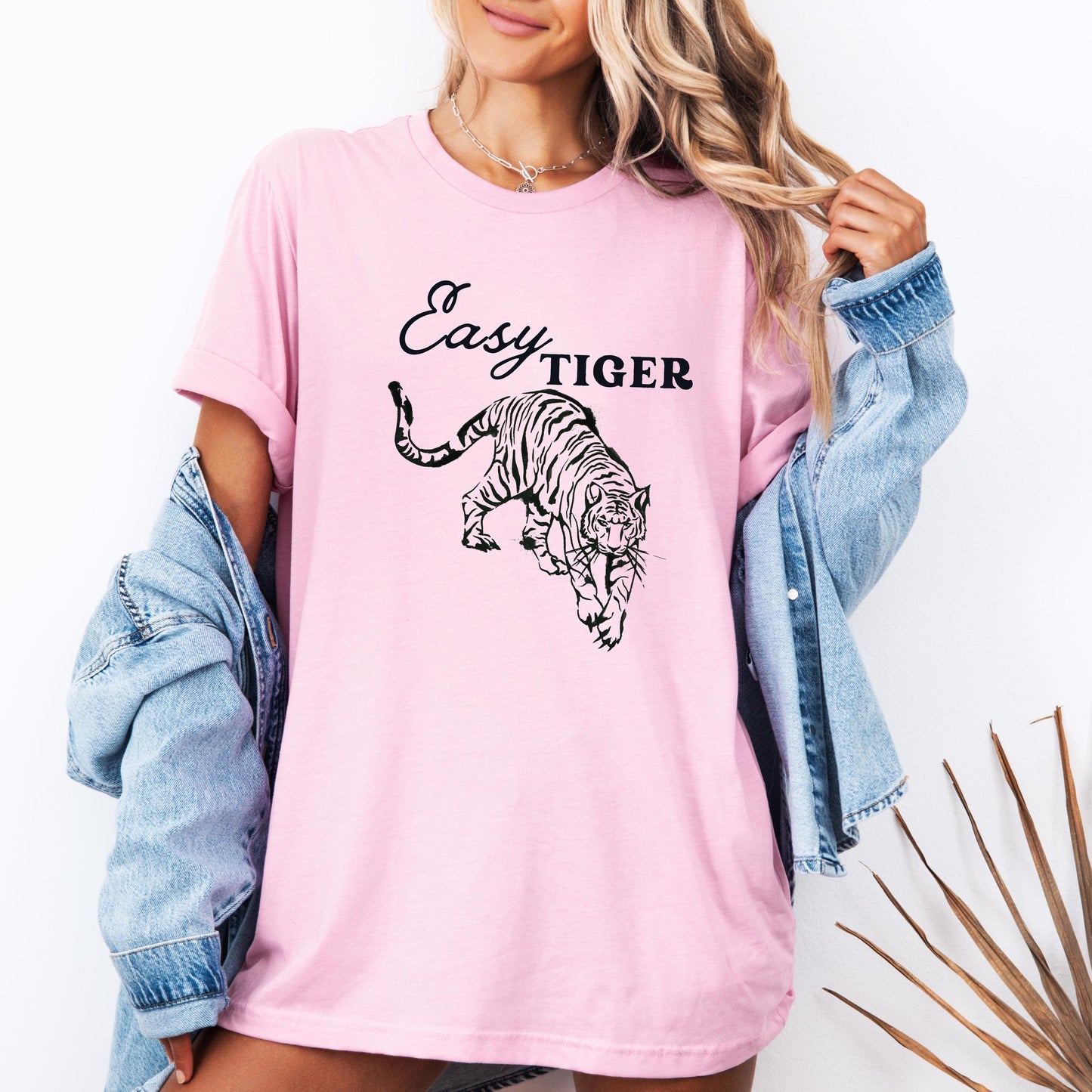 Easy Tiger Retro Shirt โ 90s Rocker Graphic Tee, Vintage Trendy Aesthetic, Bella Canvas Unisex T-Shirt