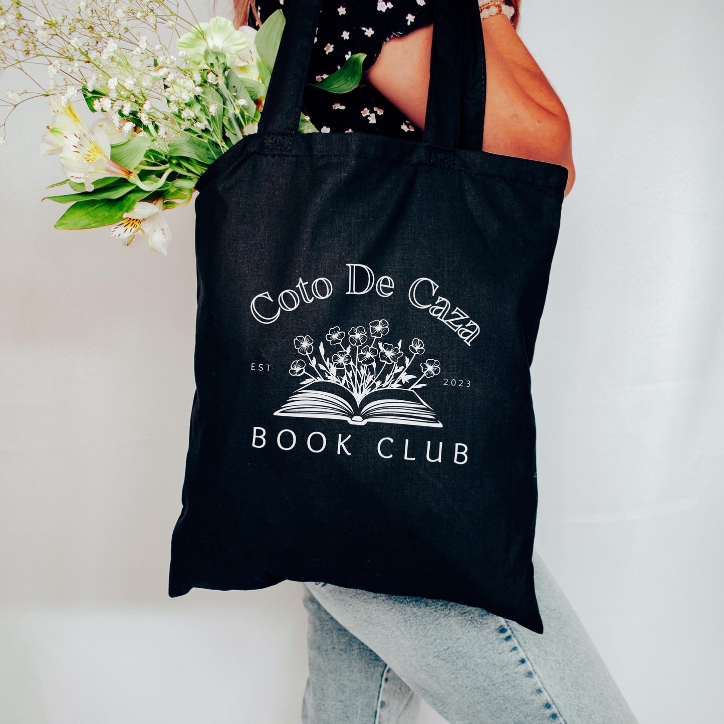 Custom Book Club Tote | Personalized Library Bag | Book Lover Gift | Reading Club Canvas Bag