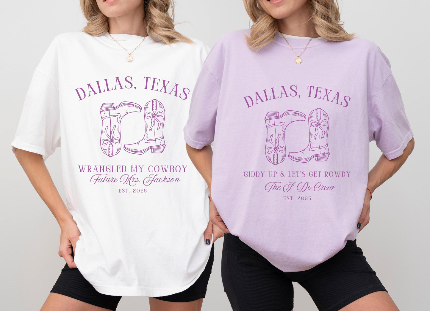Custom Bachelorette Shirts Boots and Bows Bach Party Tee Bride and Crew Matching Shirts Country Western Bachelorette Personalized Shirt