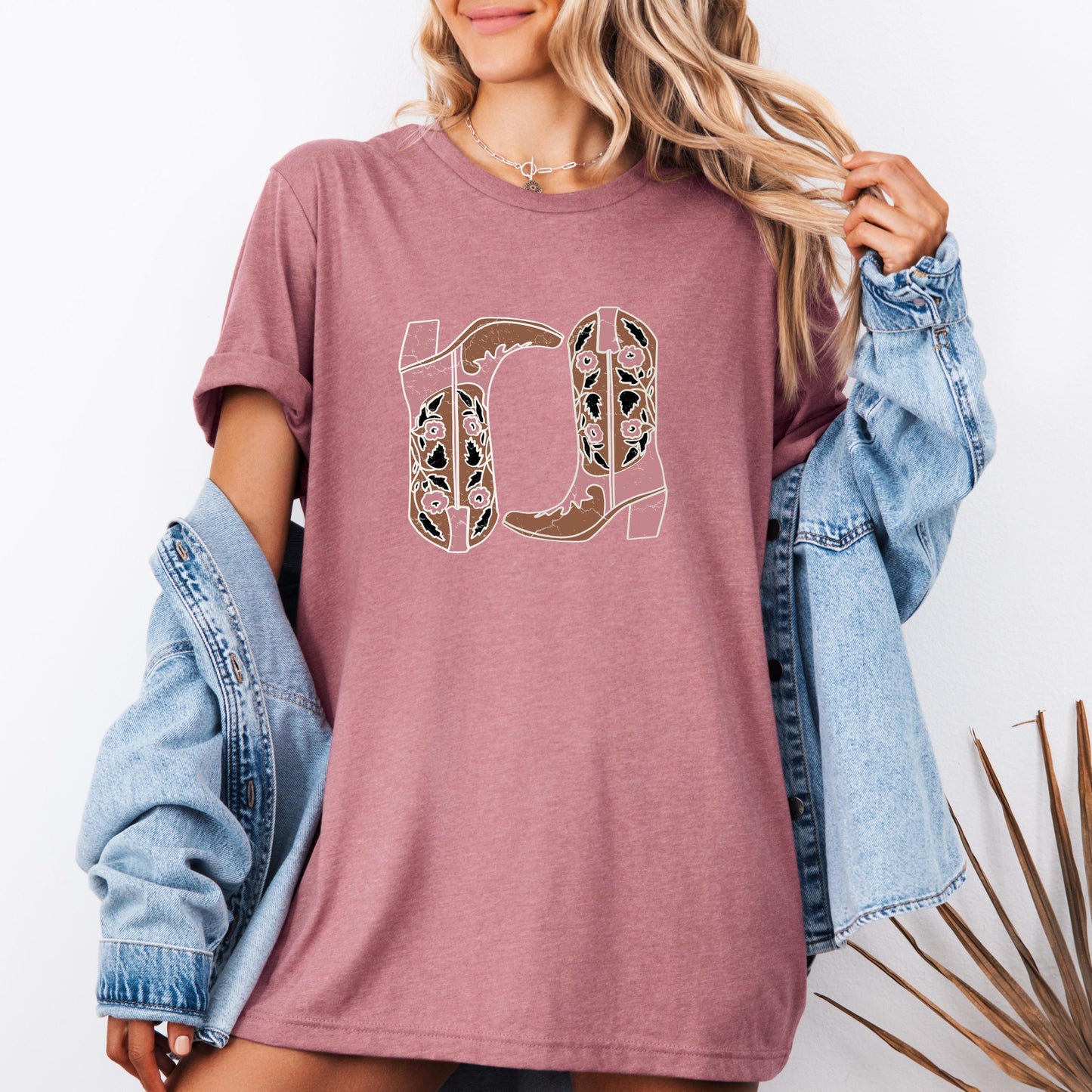 Western Cowgirl Boots Shirt, Rustic Rodeo Graphic Tee, Trendy Country T-Shirt, Vintage Cowboy Boot Shirt, Southern Cowgirl Outfit