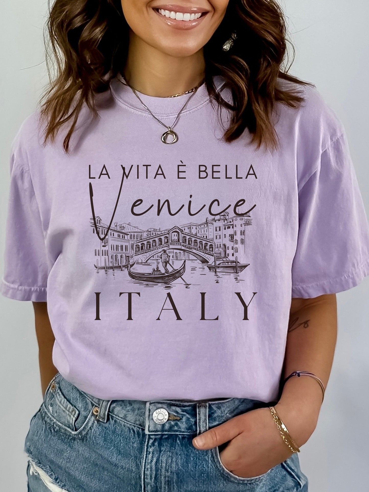 Venice Italy T-Shirt - Oversized Travel Tee - Comfort Colors Graphic Shirt - European Vacation Gift