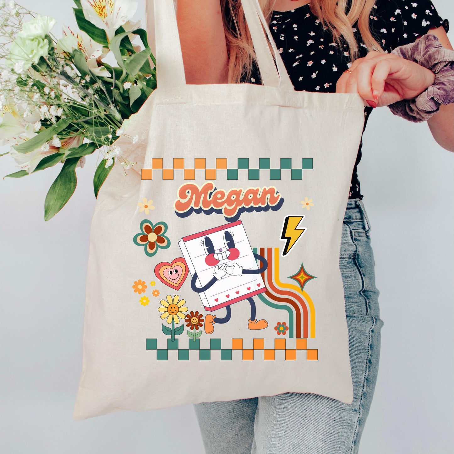 Custom Back-to-School Tote | Personalized Student, Teacher & Senior Bag | Library Sports Tote