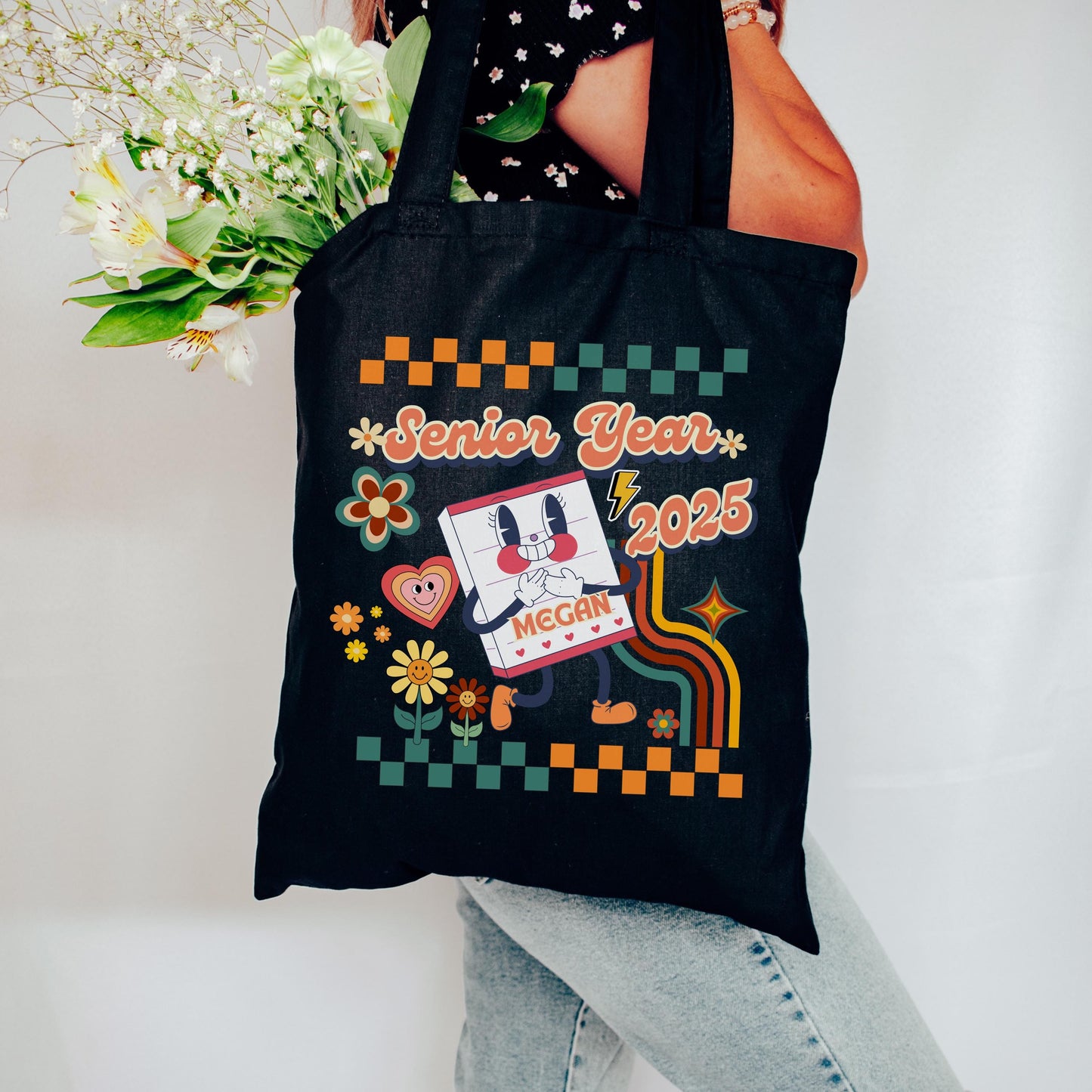 Custom Back-to-School Tote | Personalized Student, Teacher & Senior Bag | Library Sports Tote