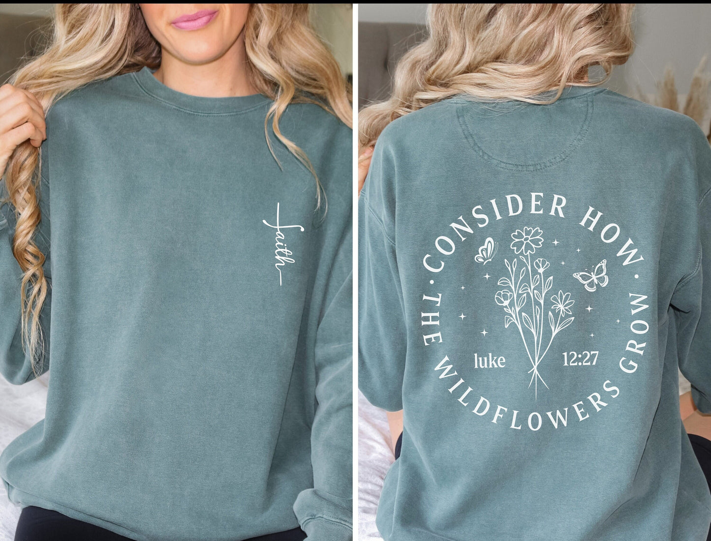 Christian Sweatshirt for Women, Comfort Colors Crewneck, Bible Verse Gift, Faith-Based Apparel, Trendy Jesus Shirt, Religious Gift