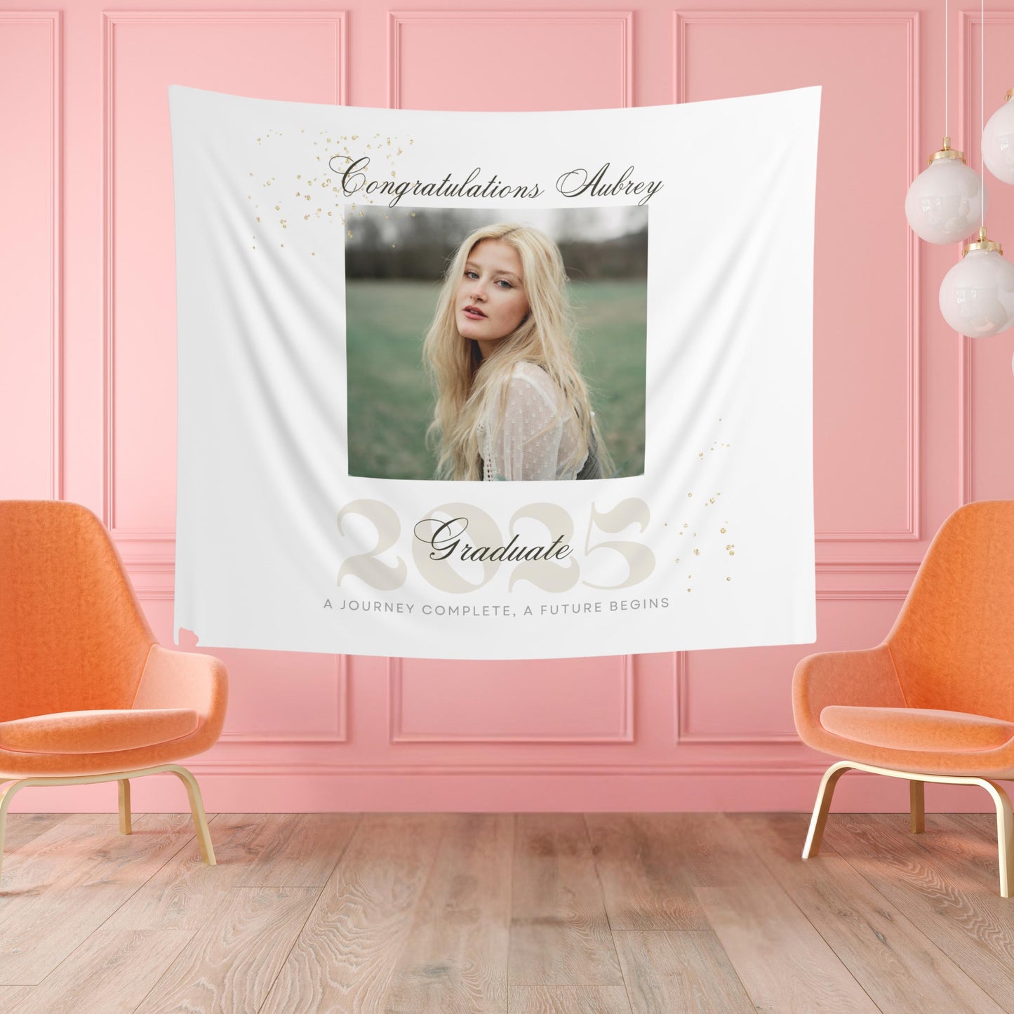 Custom Graduation Photo Banner, 2025 Grad Party Decor, Senior or College Grad Sign, Personalized Congratulations Banner, Photo Backdrop