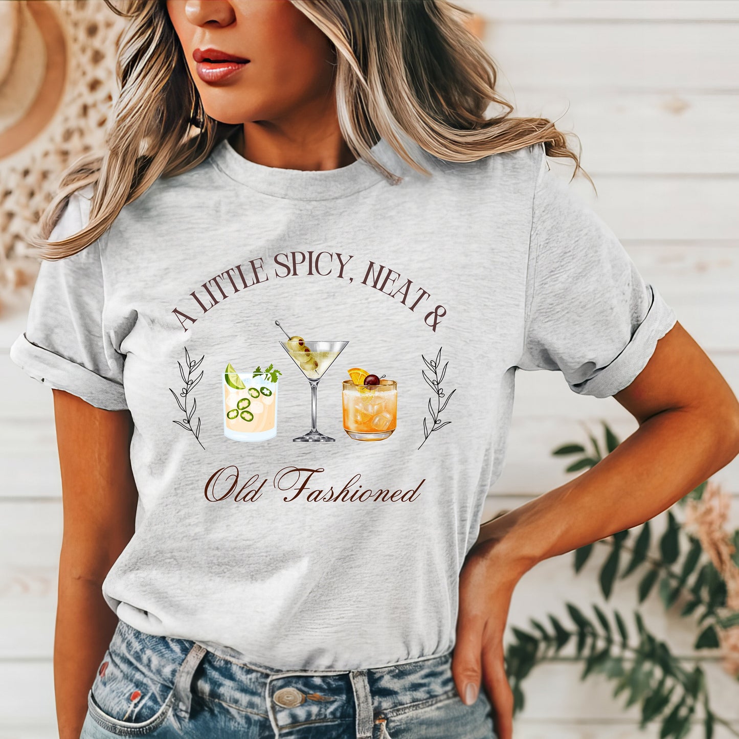 Funny Cocktail Shirt, Whiskey Old Fashioned Tee, Spicy Margarita Shirt, Womenâs Drinking Shirt, Bella Canvas Unisex Tee, Bar Shirt
