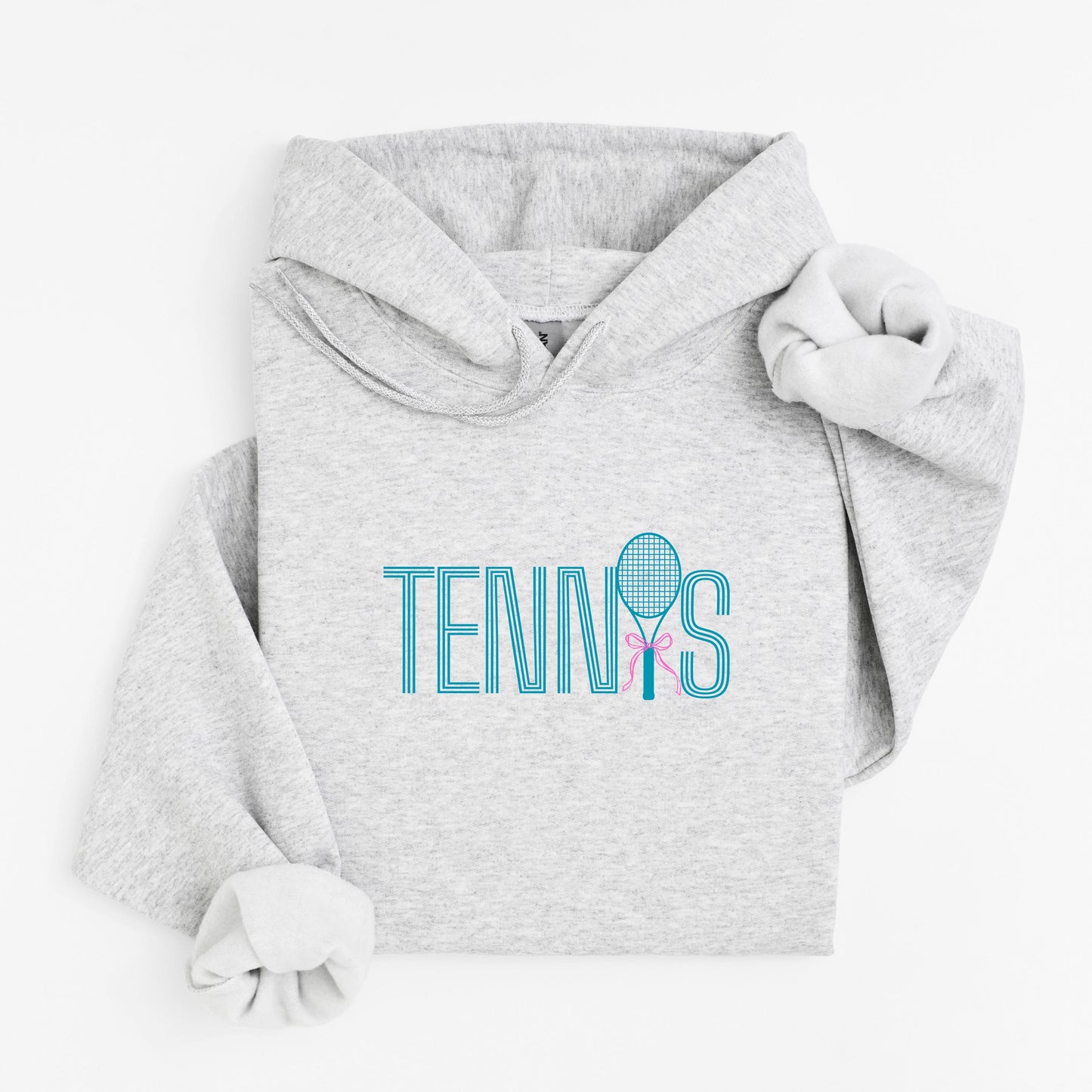 Tennis Hoodie - Cute Bow Tennis Sweatshirt - Sporty Chic Crewneck - Tennis Lover Gift - Country Club Style