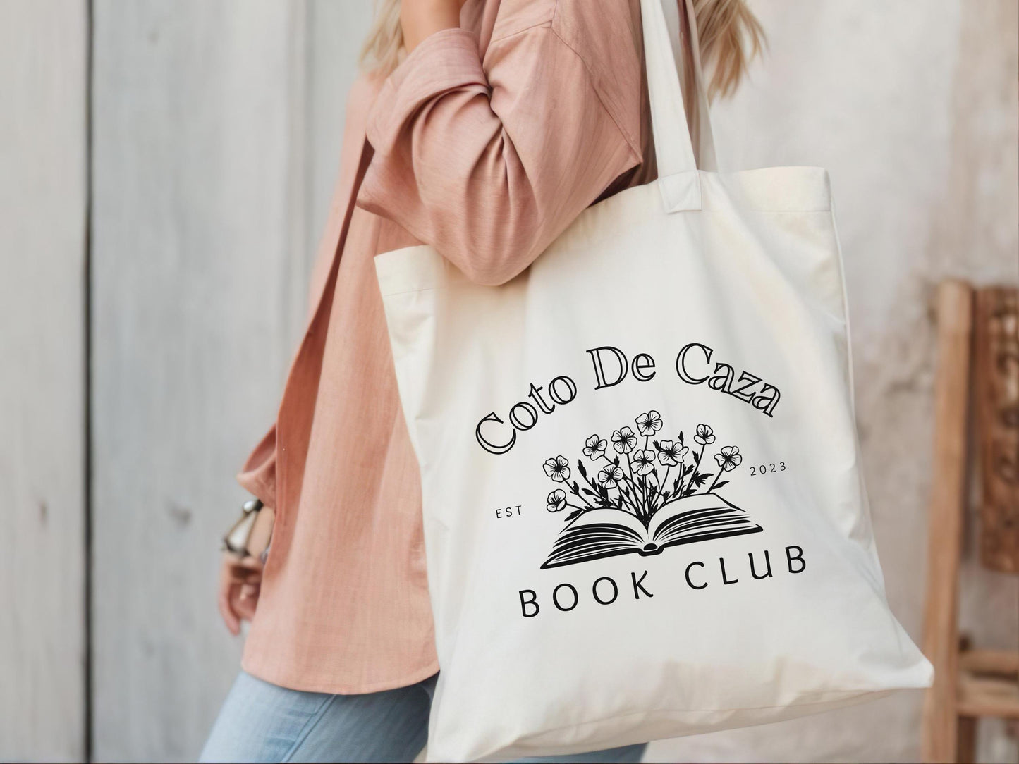 Custom Book Club Tote | Personalized Library Bag | Book Lover Gift | Reading Club Canvas Bag